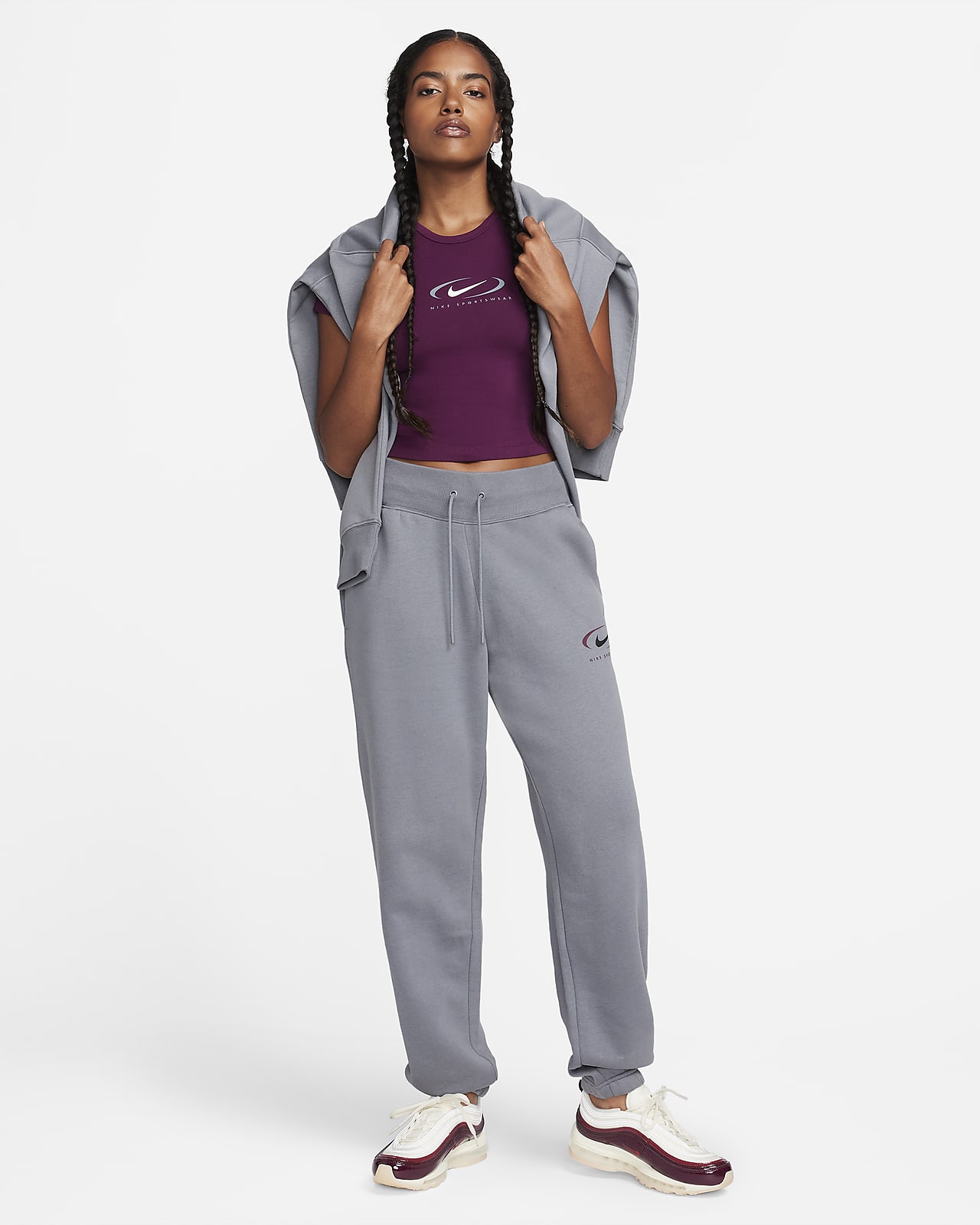 Tee-shirt court à logo Nike Sportswear Essential pour Femme. Nike LU