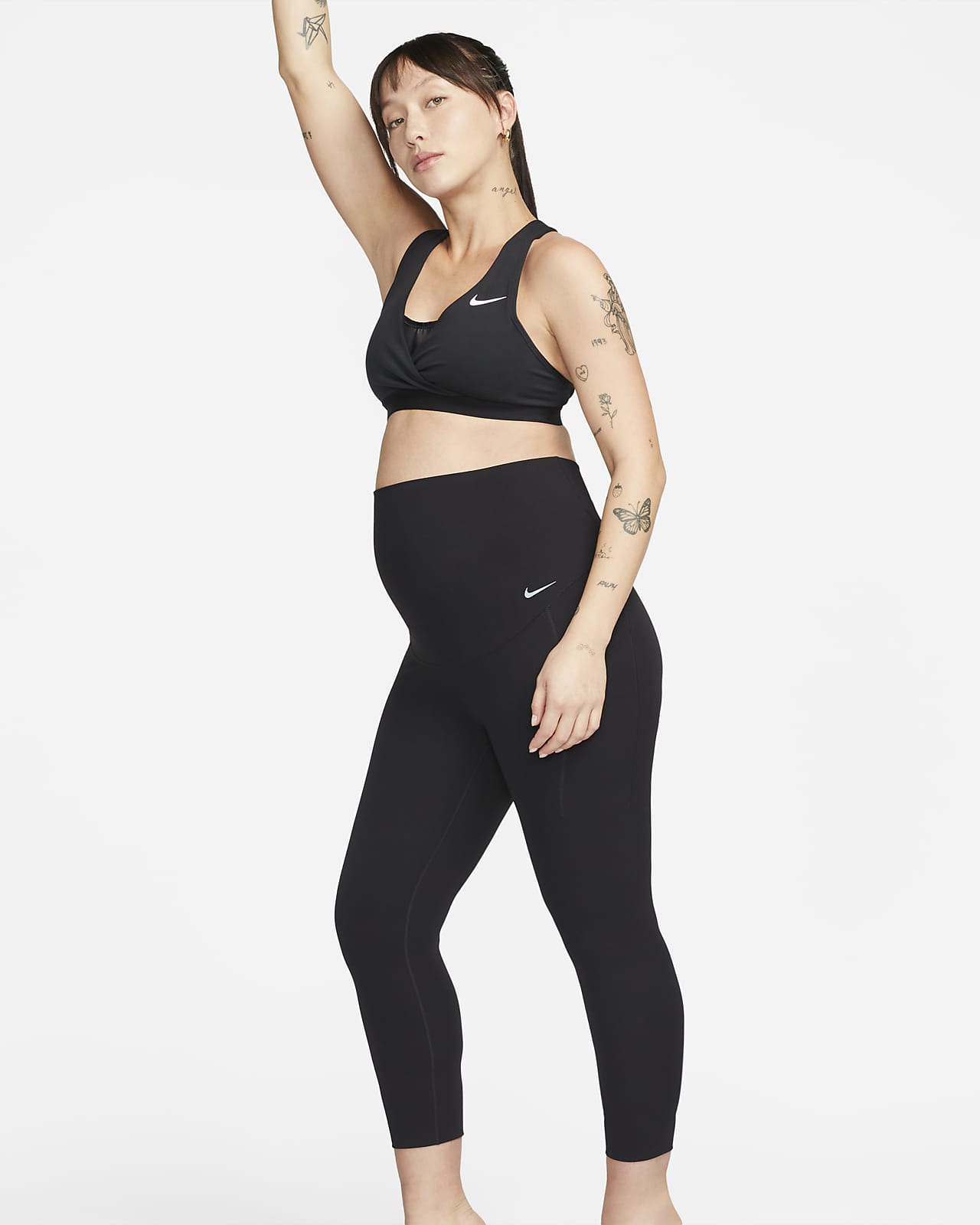 Leggings de maternidad de tiro alto de 7 8 de baja sujeci n con bolsillos para mujer Nike Zenvy M