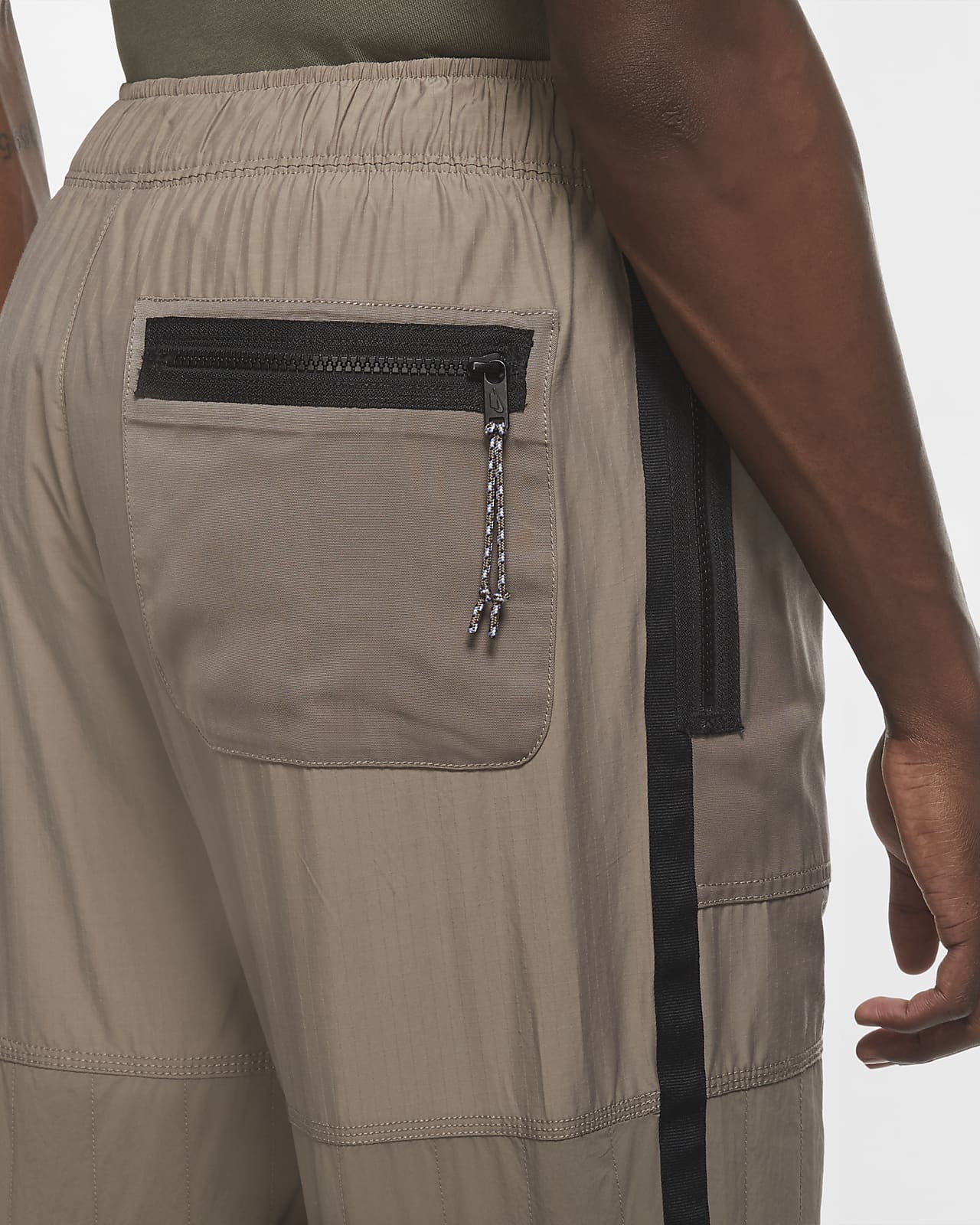 nike cargo woven track pants olive grey