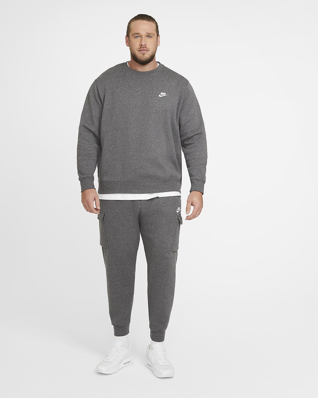 nike sportswear club fleece charcoal