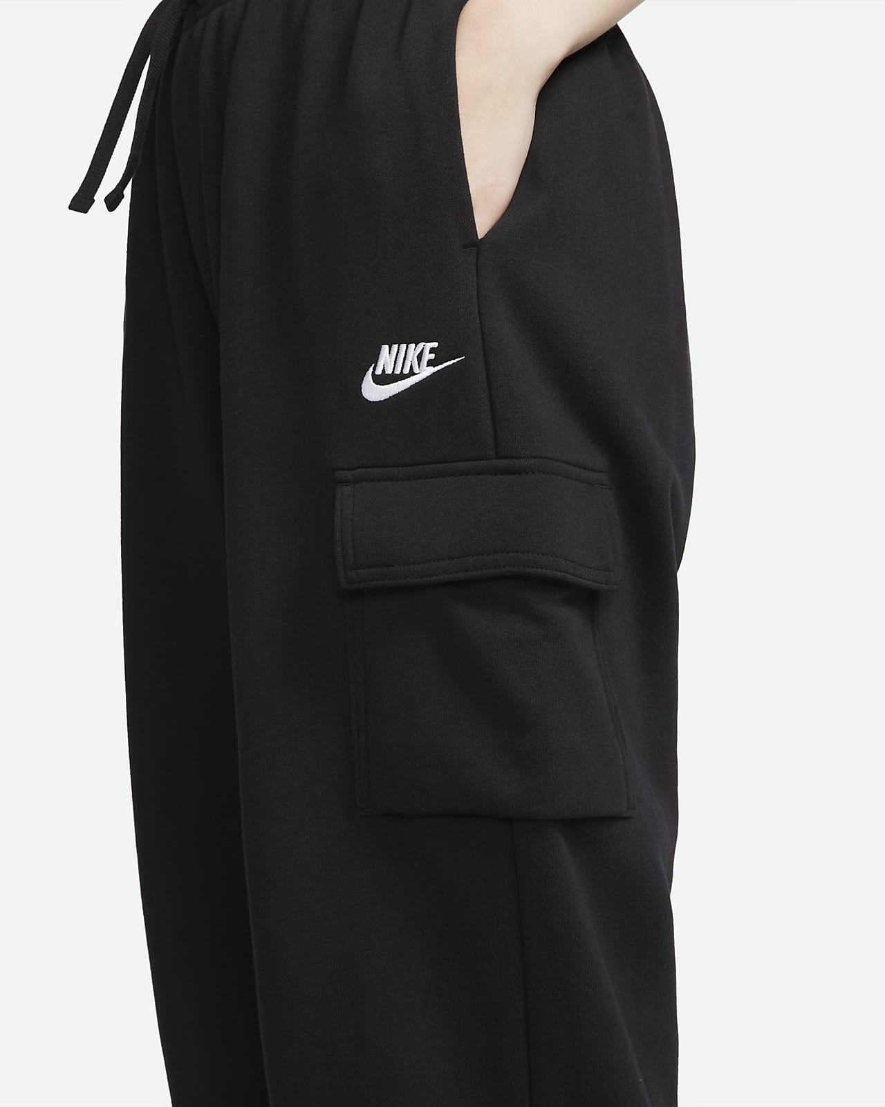 Nike Sportswear Club Fleece Women's Mid-Rise Oversized Cargo Tracksuit Bottoms. AU