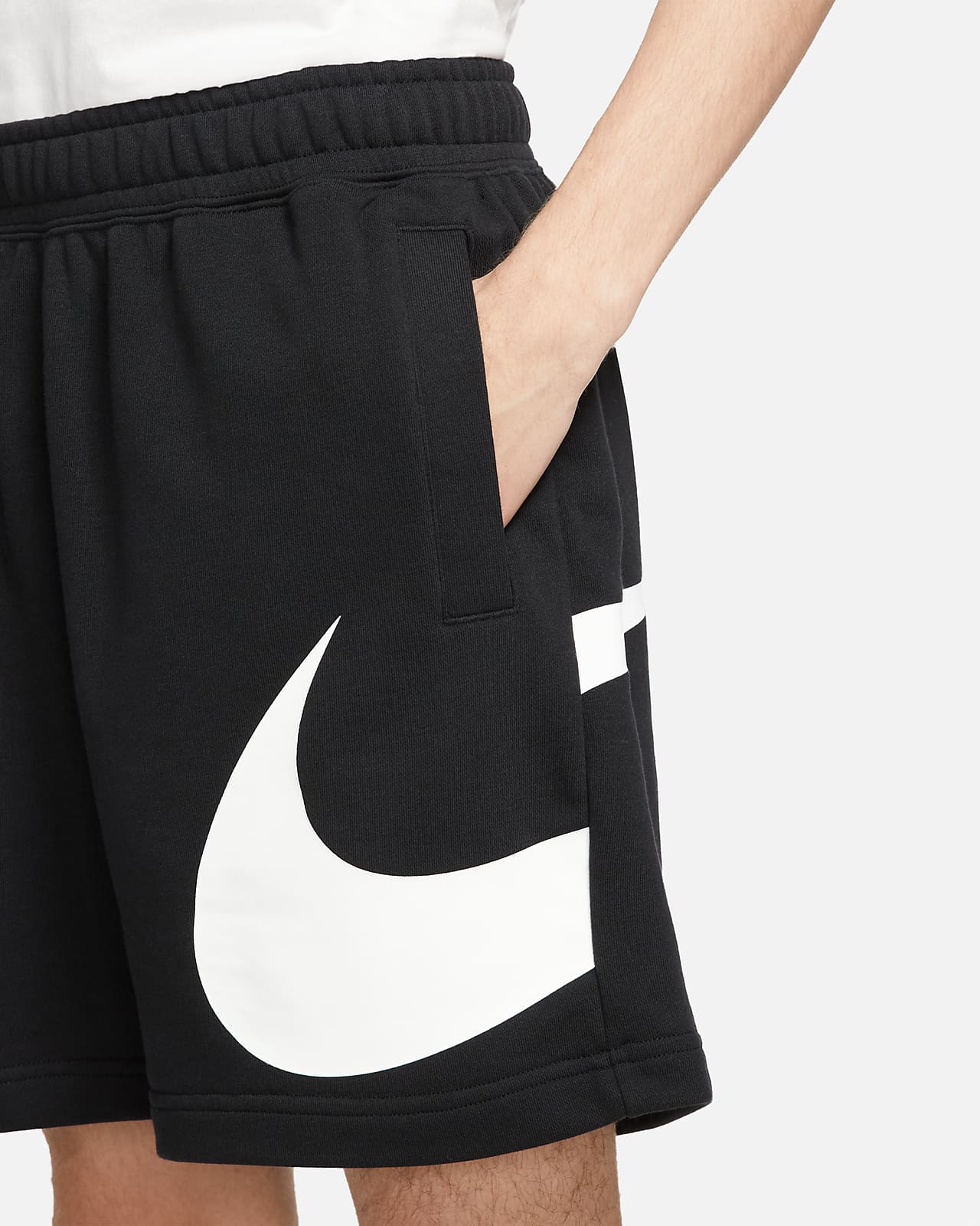 nike sportswear swoosh men's french terry shorts