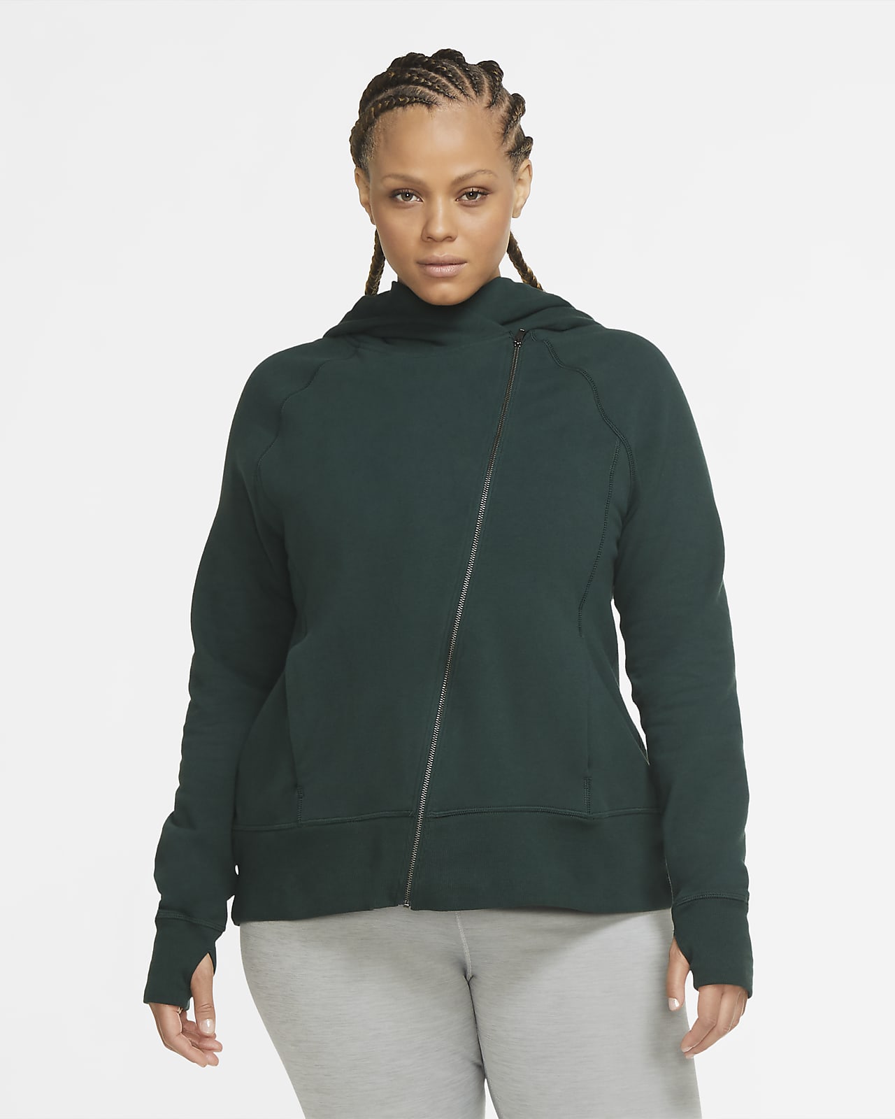 nike swoosh oversized zip hoodie