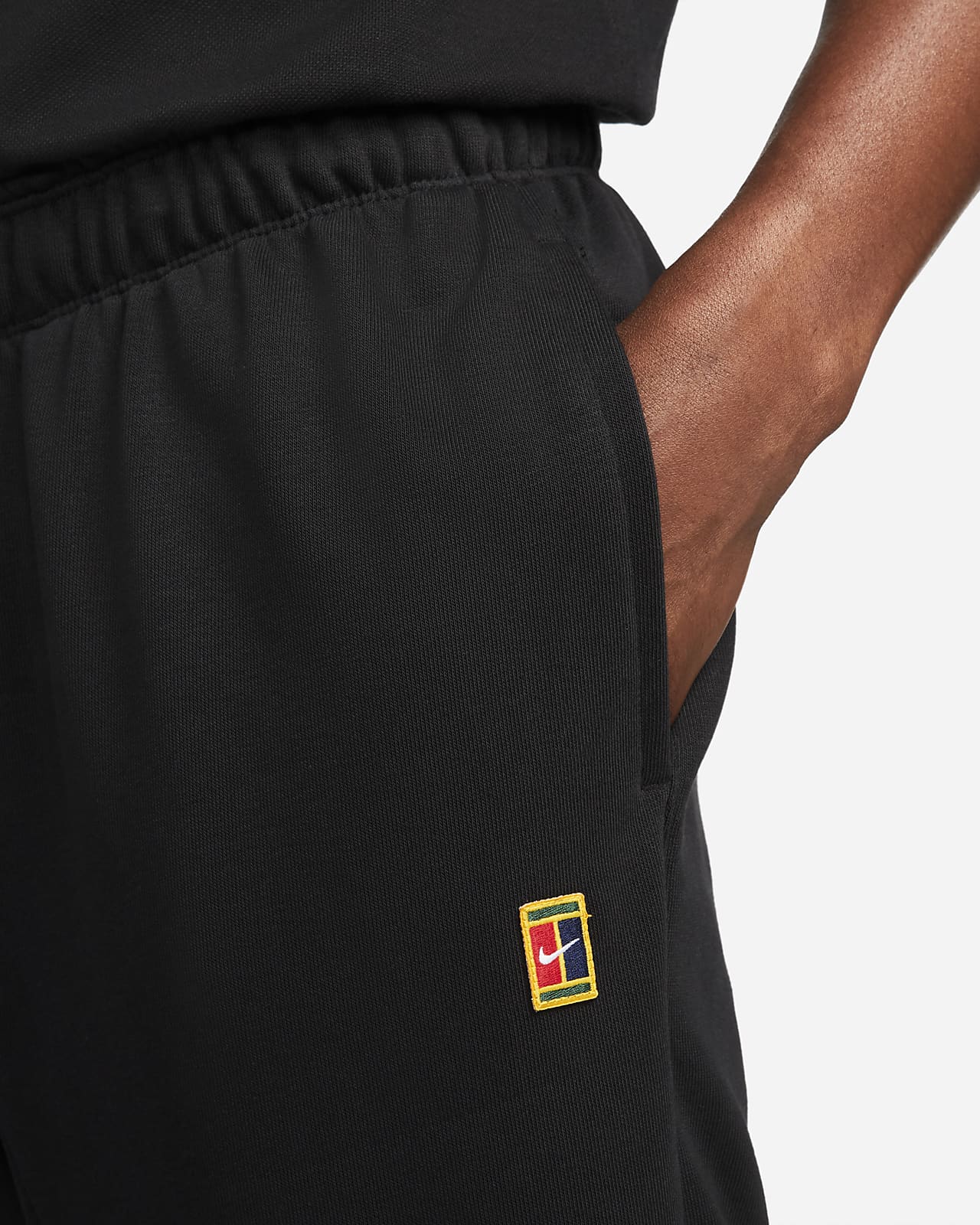 Nike Court Heritage Tennis Pants Core Black Men`s XL Agassi DC0621-010 Logo, - Nike clothing Court Heritage - Black, Exterior