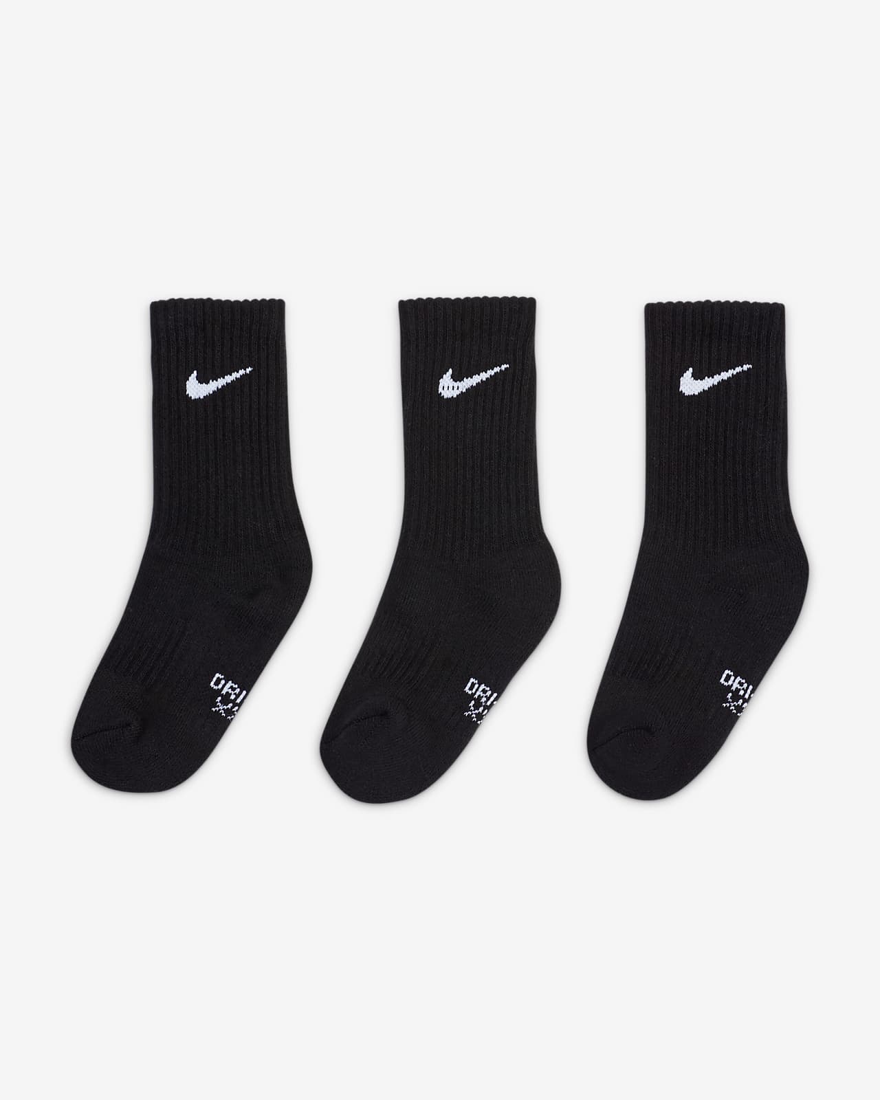 Nike Dri Fit Little Kids Crew Socks 3 Pairs Nike Com