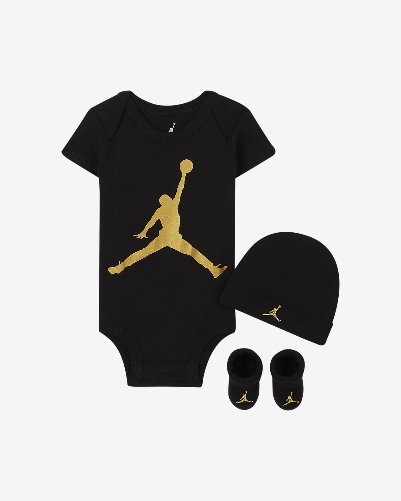Conjunto de body, gorro y patucos para bebé Jordan Jumpman. Nike.com