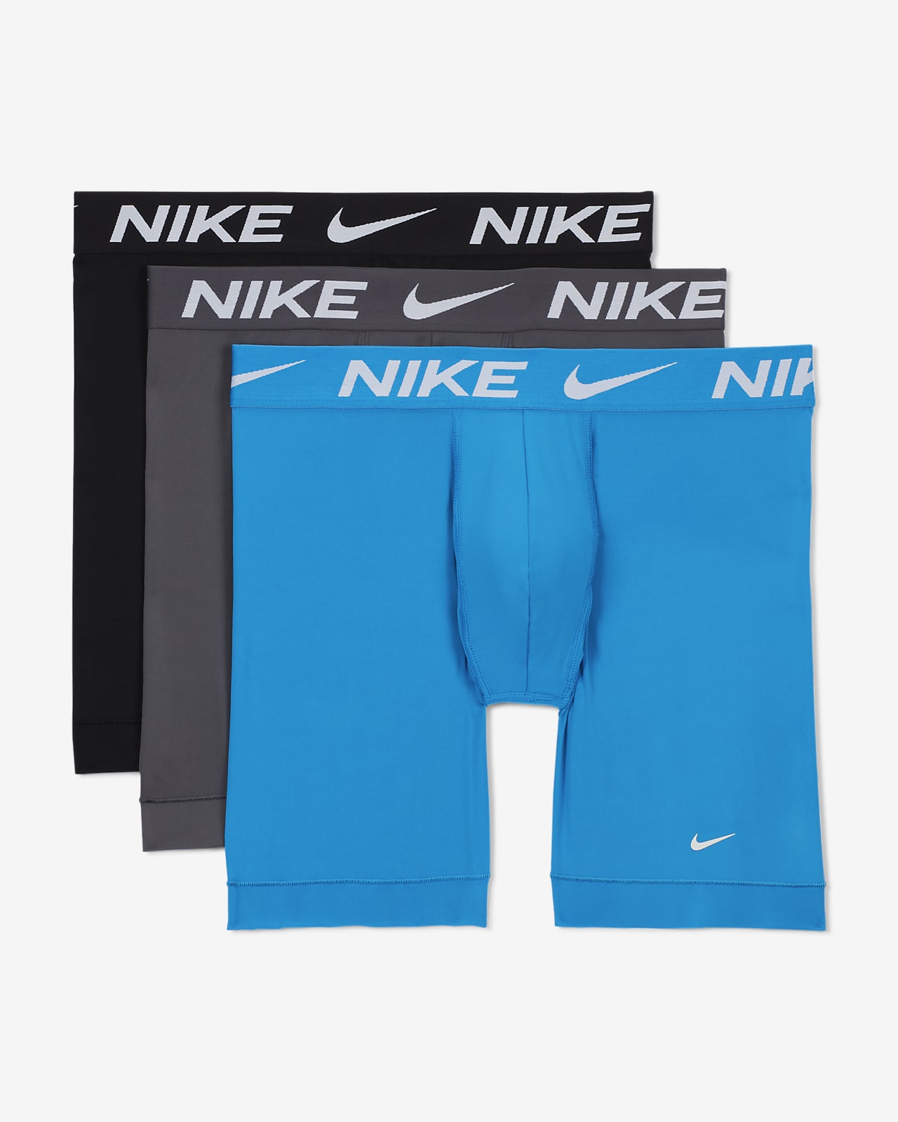 Nike Dri-FIT Essential Micro 3 pack long boxer brief in red white blue S M L