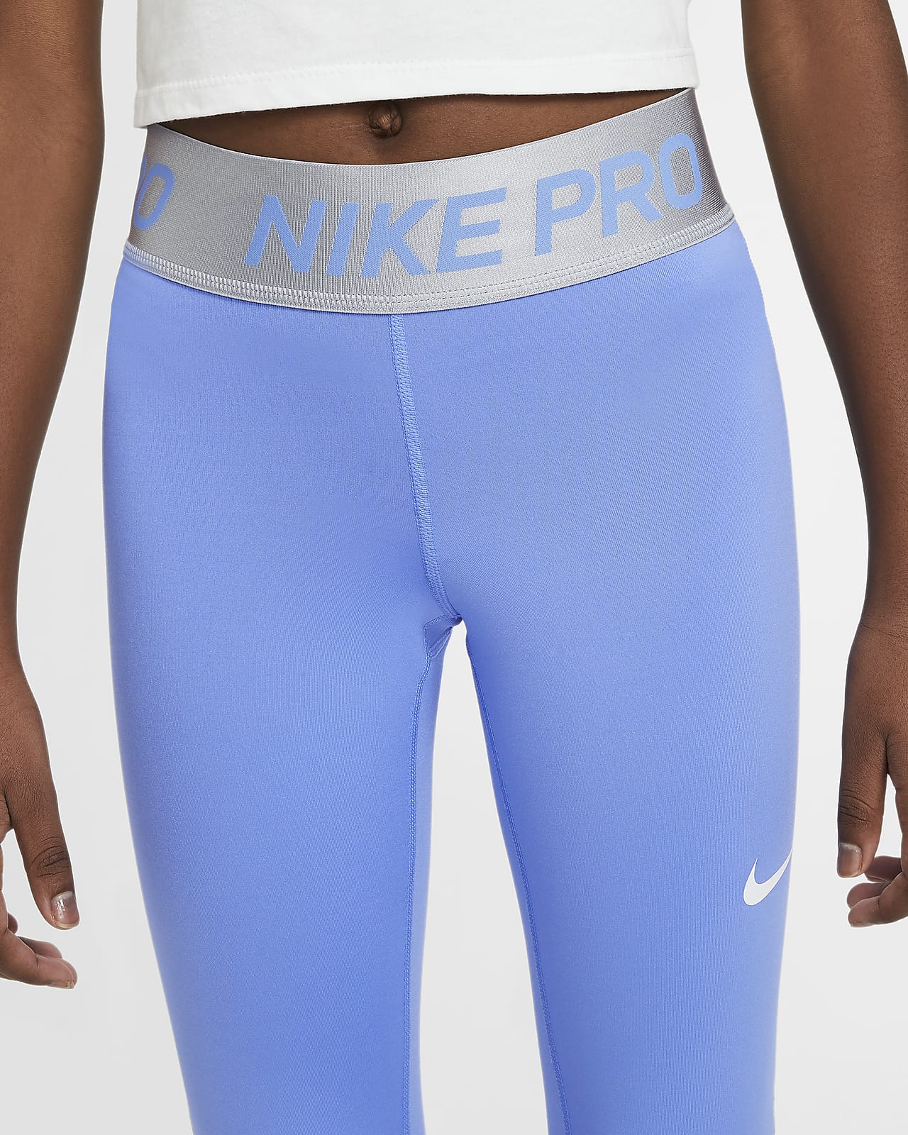 blue nike pro leggings