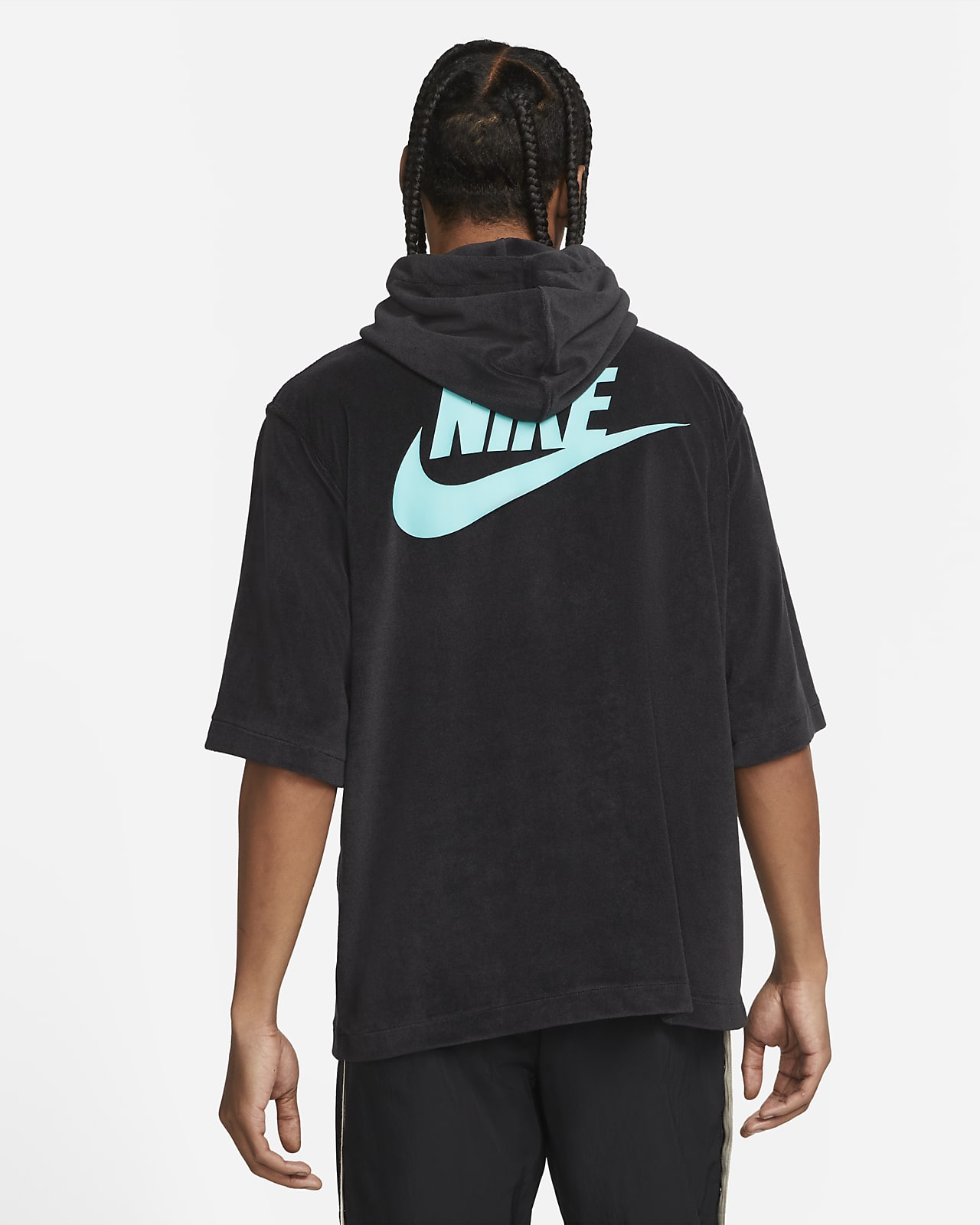 nike short sleeve fleece hoodie