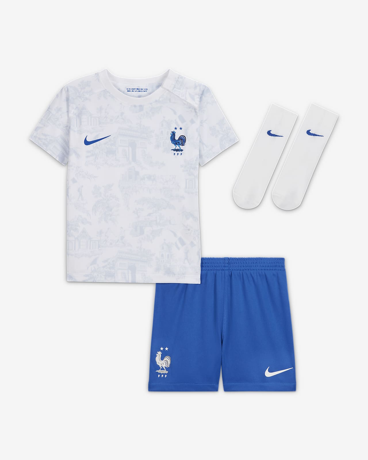 FFF 2022/23 Home Younger Kids' Nike Football Kit. Nike LU