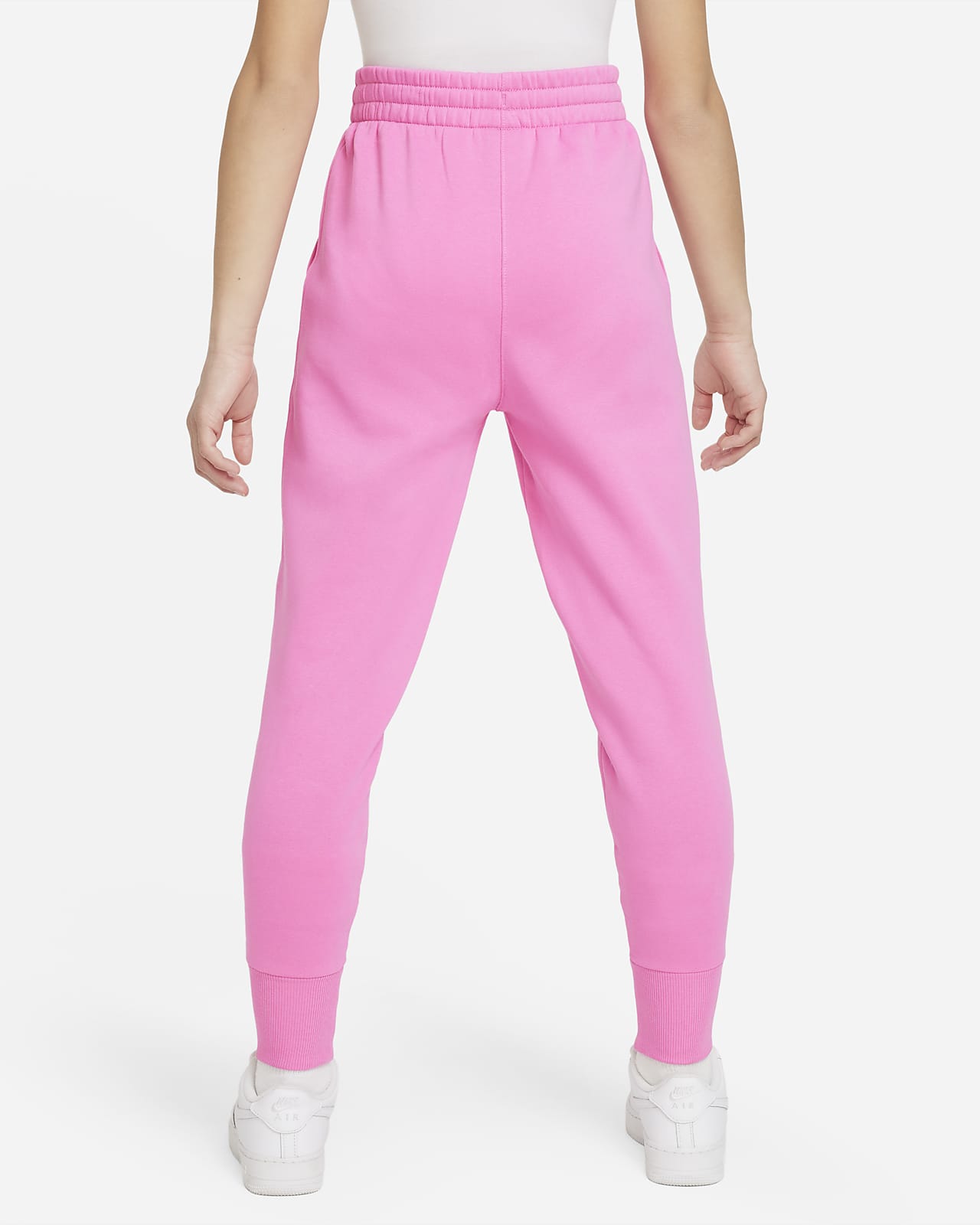Faconsyede Sportswear Fleece-bukser med høj talje til større børn (piger). Nike DK