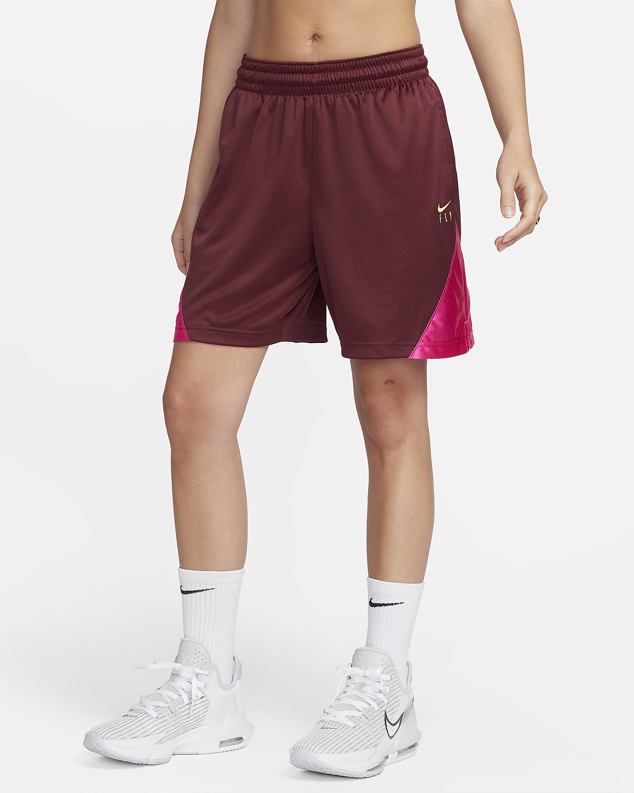 Nike Dri-FIT Swoosh Fly Womens Basketball Shorts CK6599-010 Size L