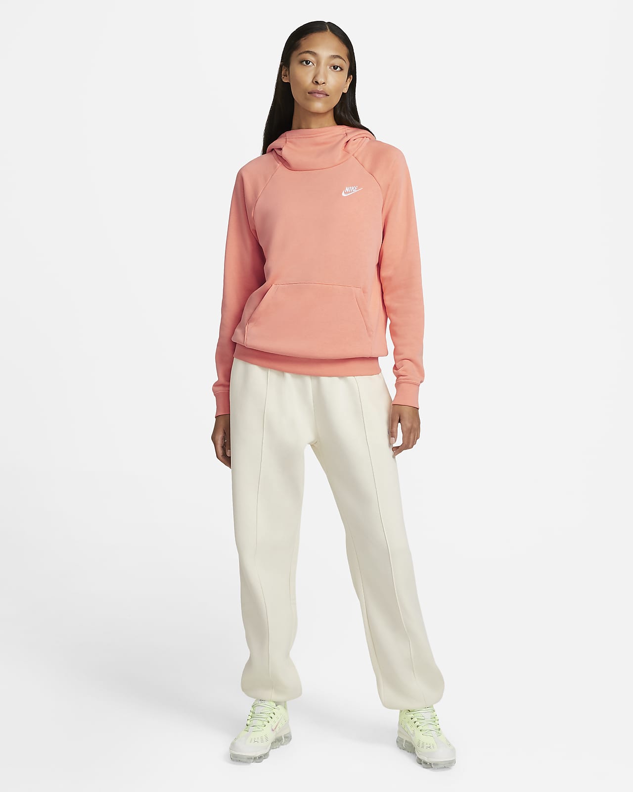nike sportswear women's logo pullover hoodie