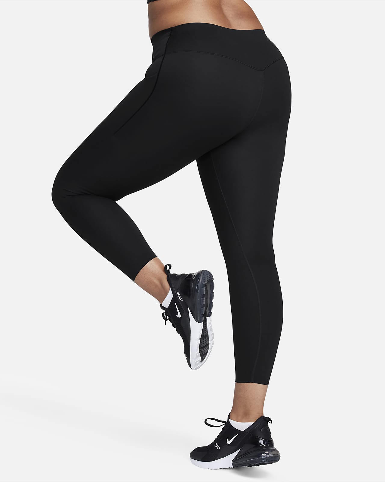 Nike Dri-fit Go S Firm-support Mid-rise 7/8 Leggings With Pockets