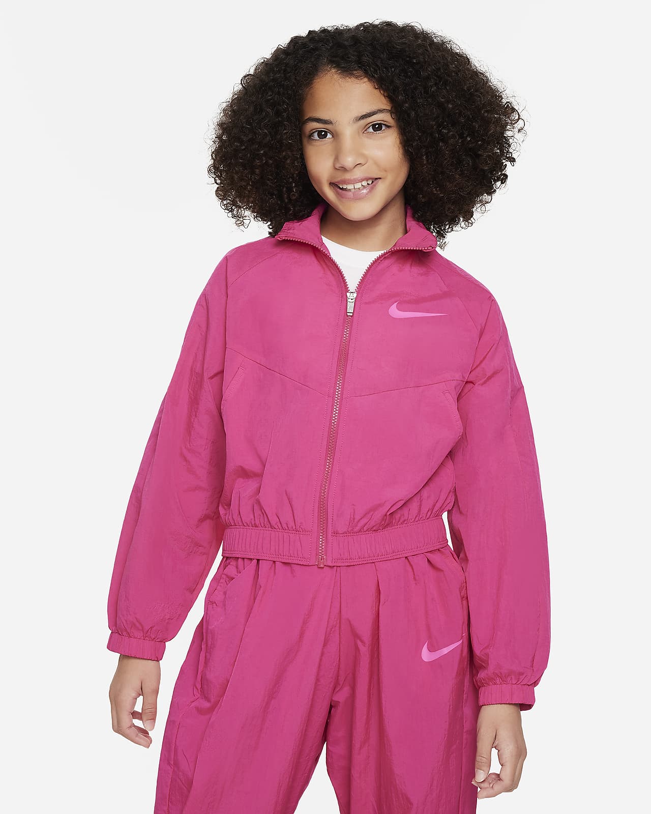 Nike woven outlet jacket pink