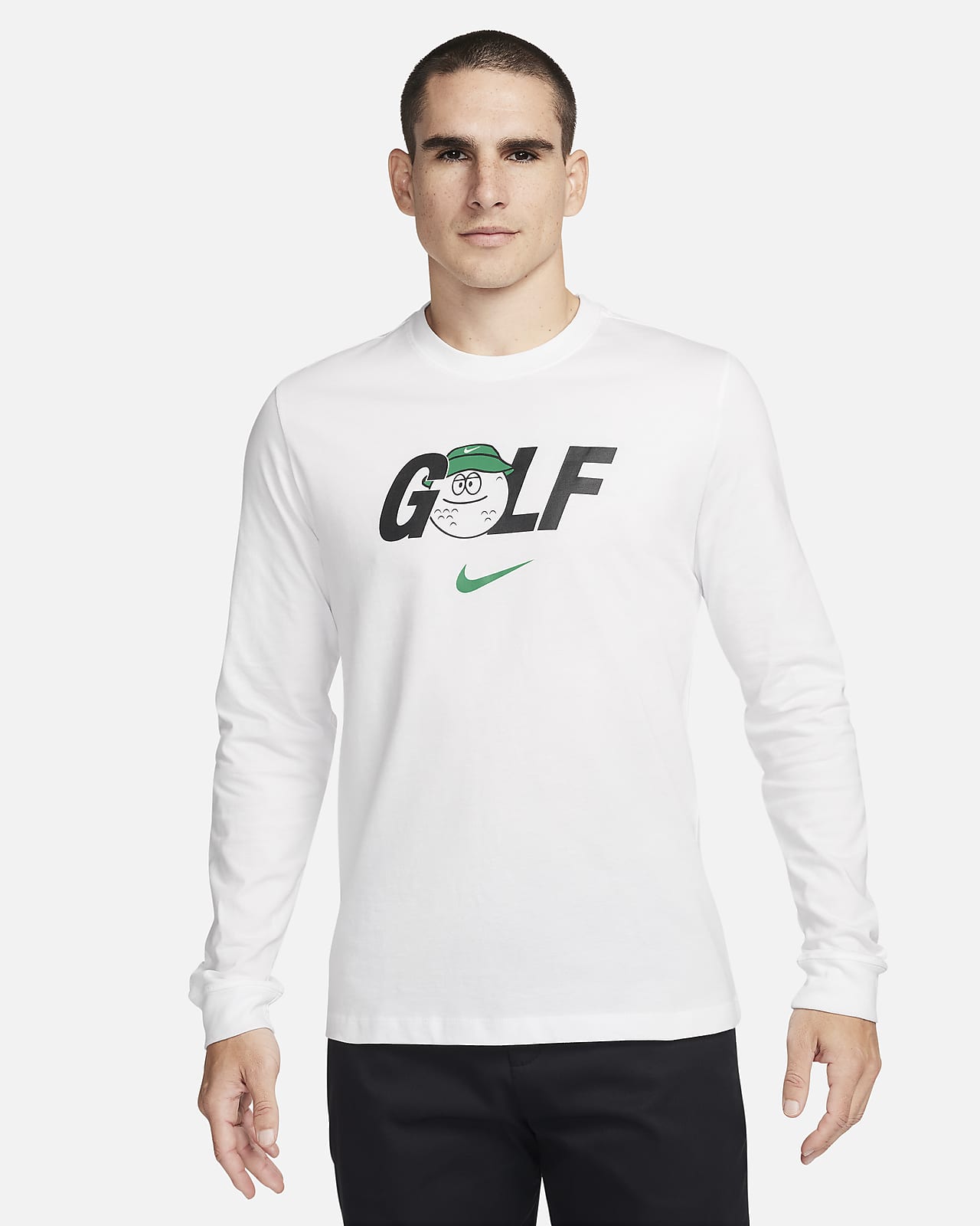 Langærmet Nike-golf-T-shirt til mænd