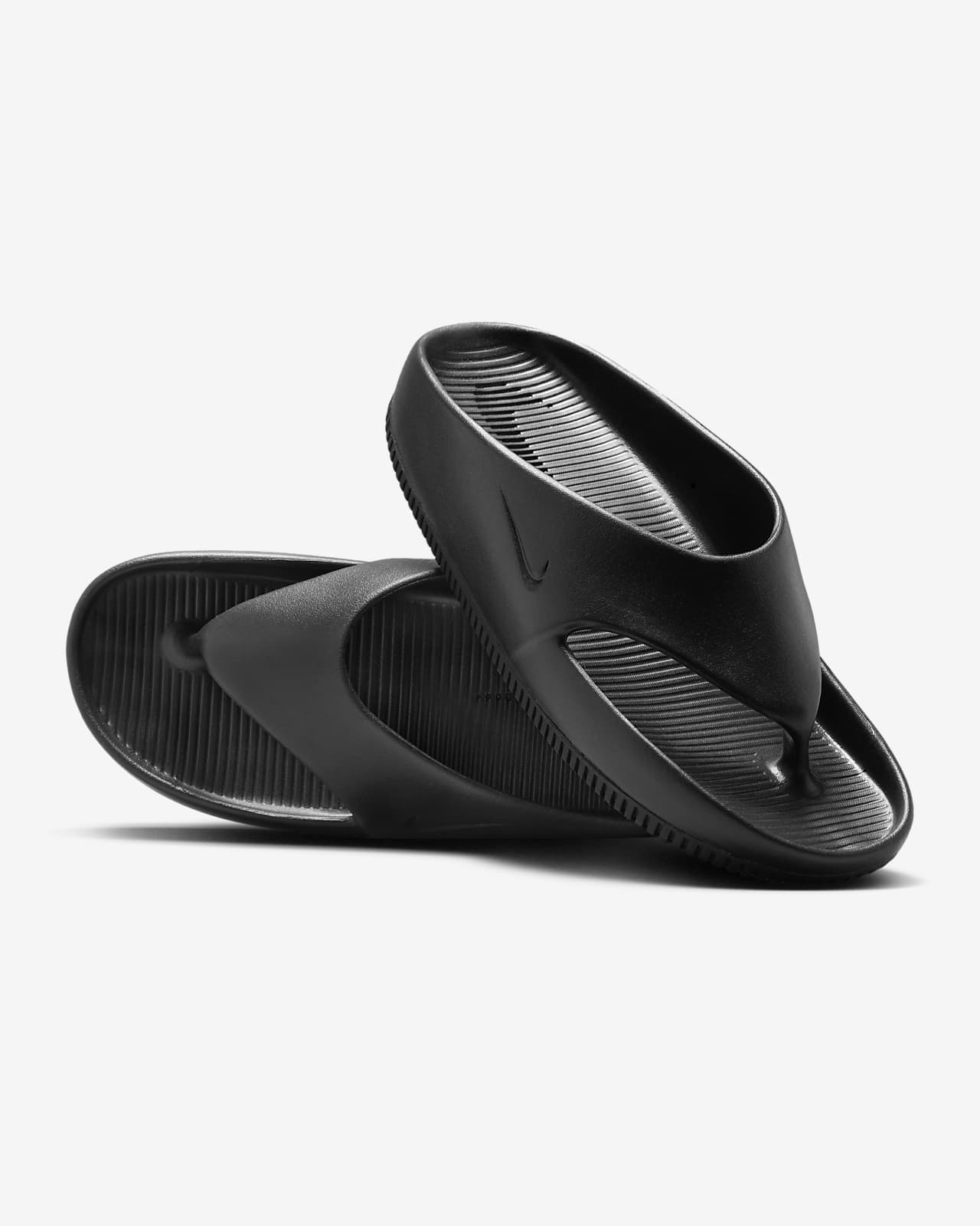 Nike Solarsoft Thong 2 Minimalistic Black Blue Slippers 'Black Blue' 4 -  KICKS CREW