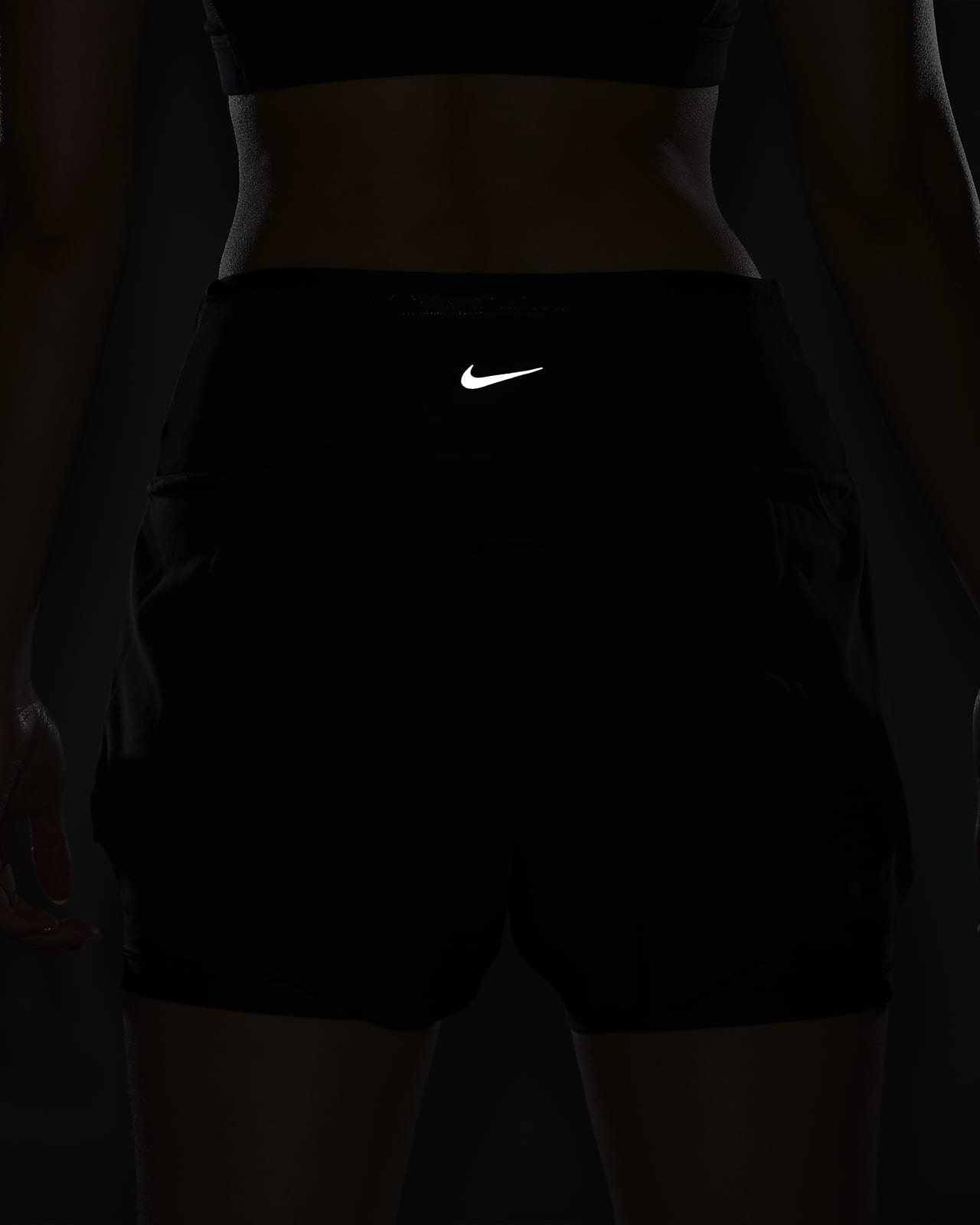 Nike Running Air Dri-FIT mid rise 3 inch retro short in black