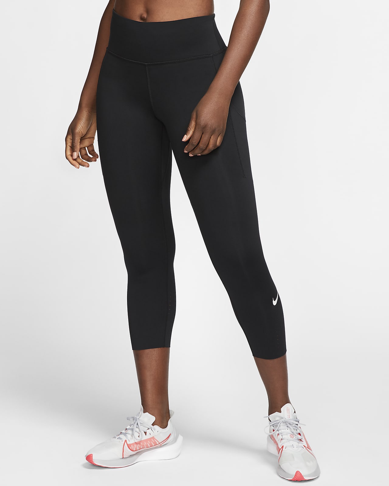 Nike Epic Luxe Women's Mid-Rise Crop Pocket Running Leggings. Nike LU