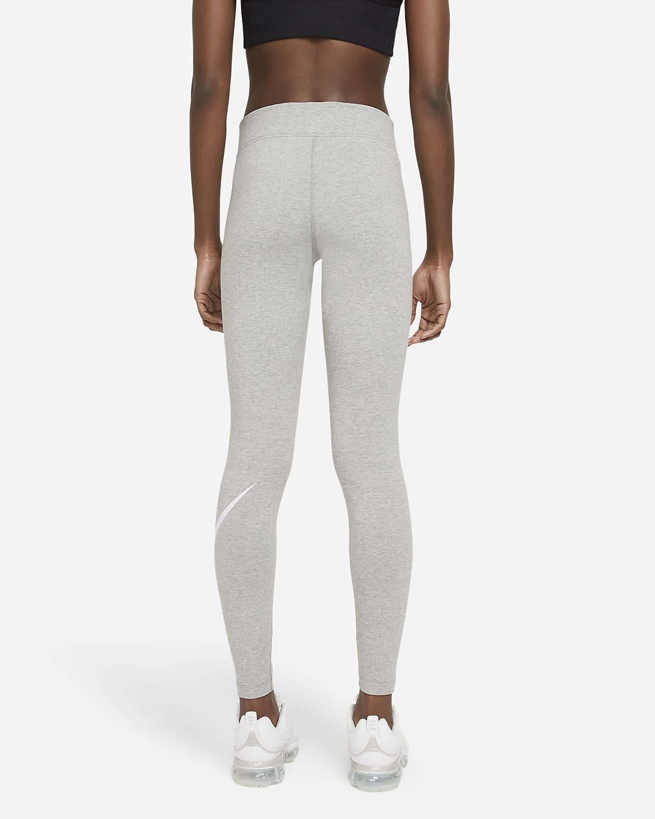 Nike Wmns Sportswear Essential High-Waisted Graphic Leggings, CZ8534-063, Gray, Clothes
