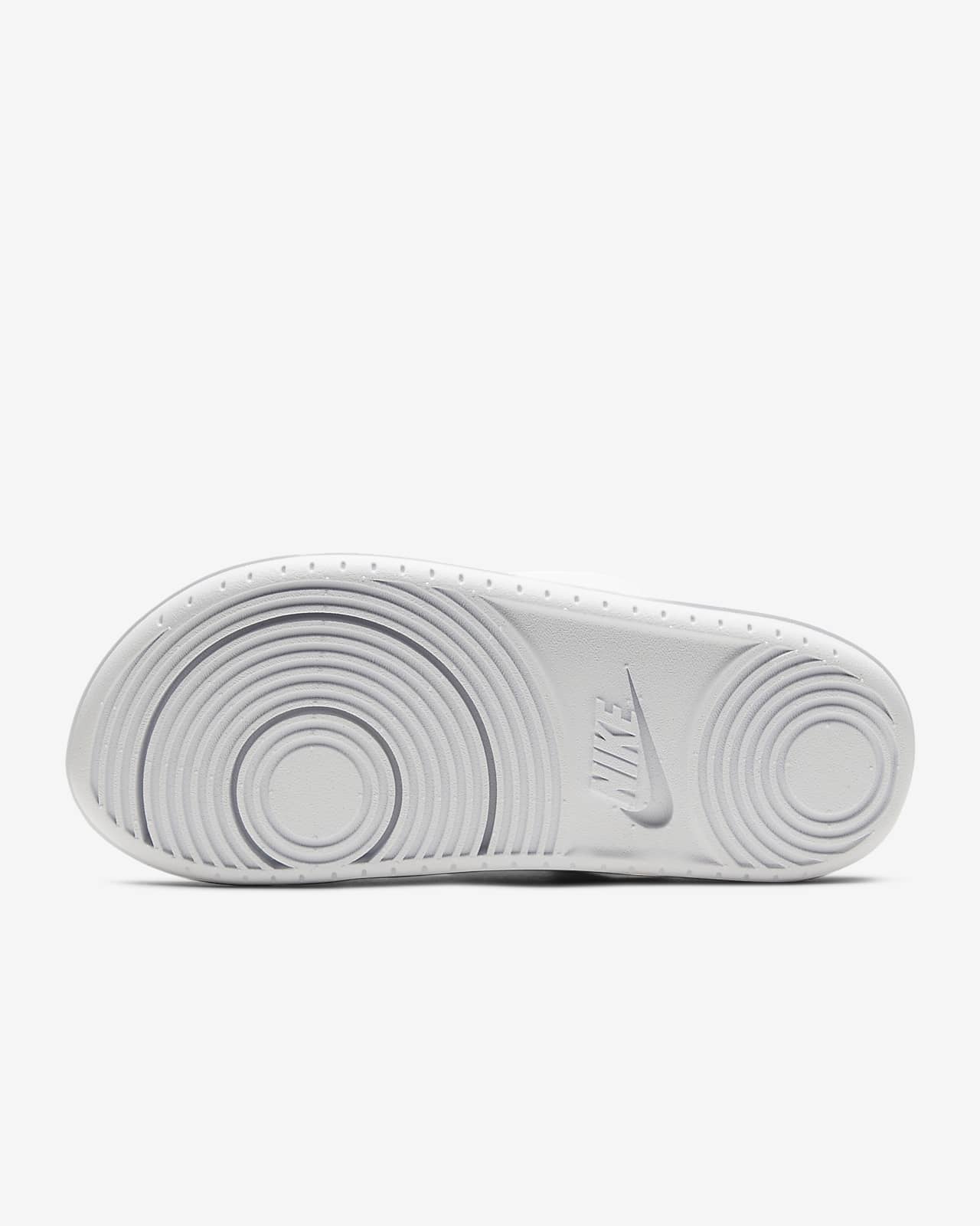 nike womens slides black and white