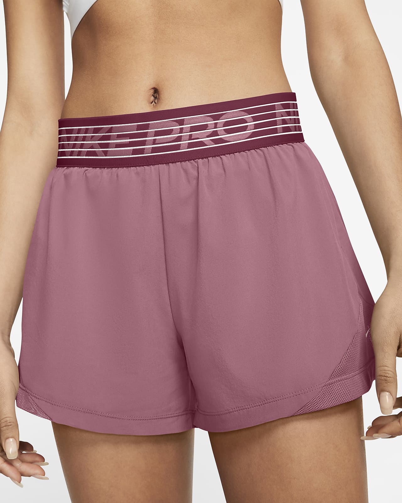 nike 2 in 1 shorts pink