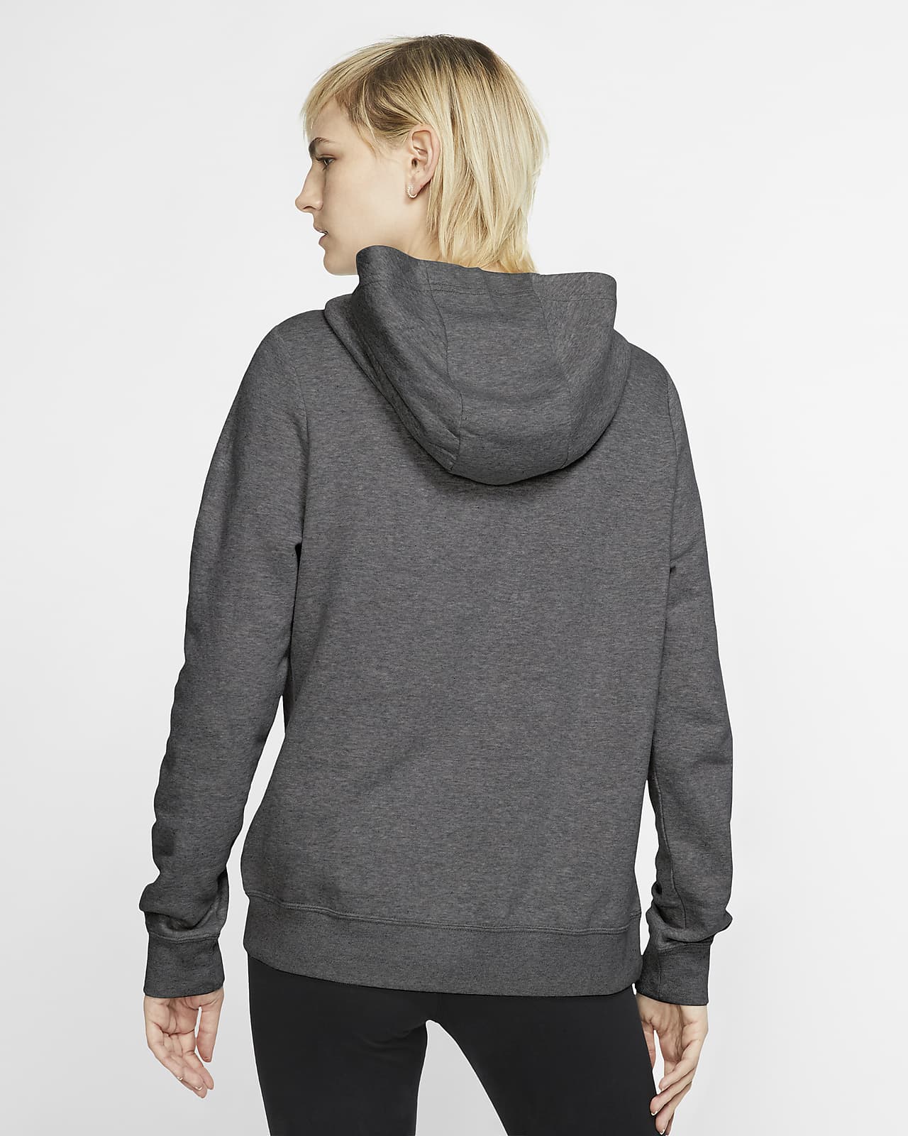 nike black funnel neck hoodie