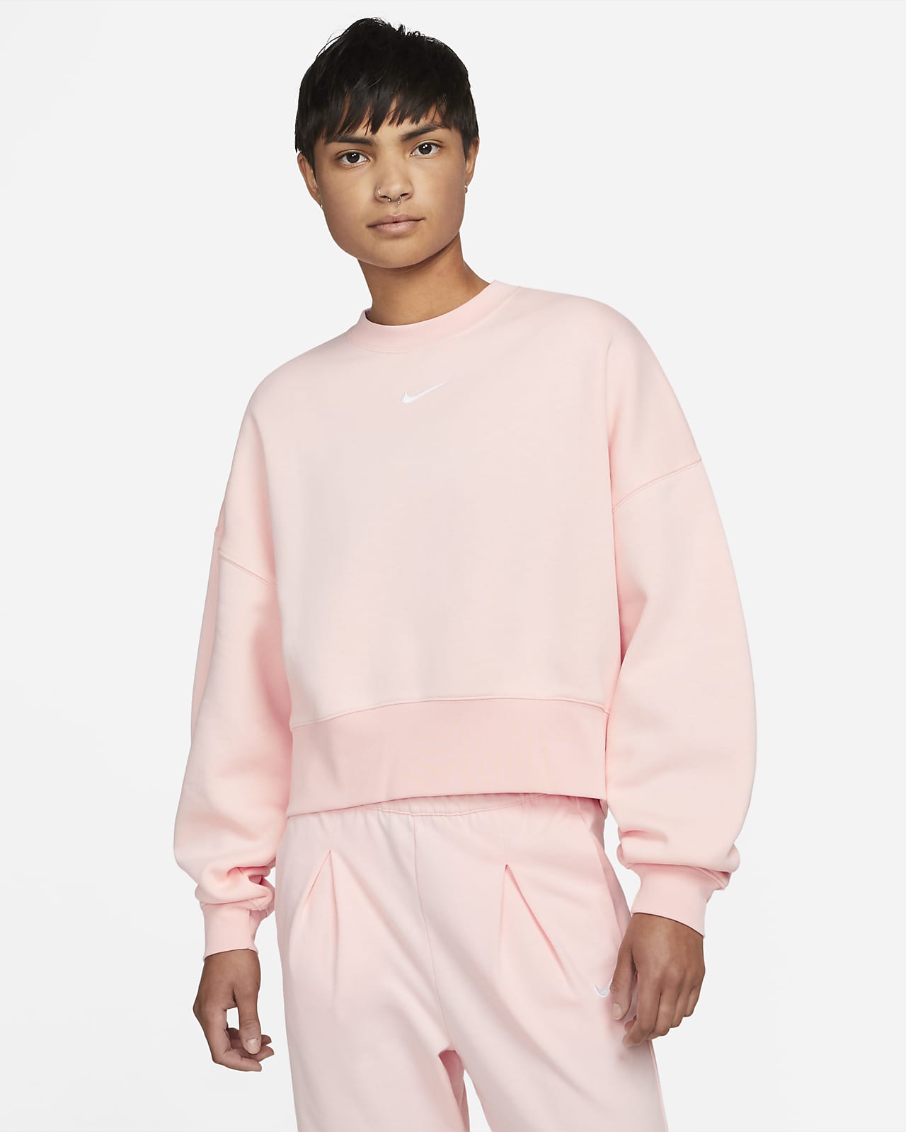 Nike Sportswear Collection Essentials Sudadera de chándal oversize de tejido Fleece - Mujer