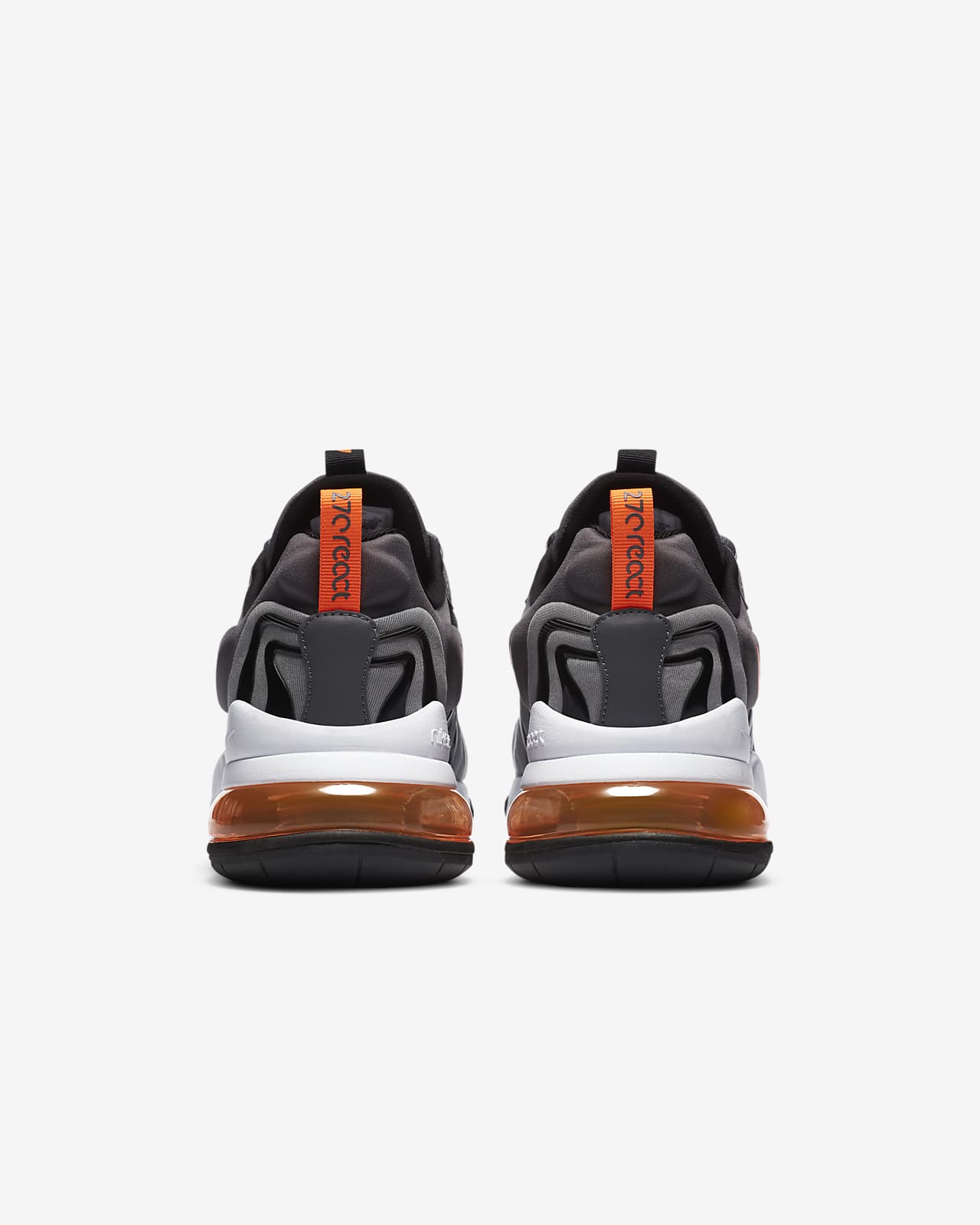 grey and orange air max 270