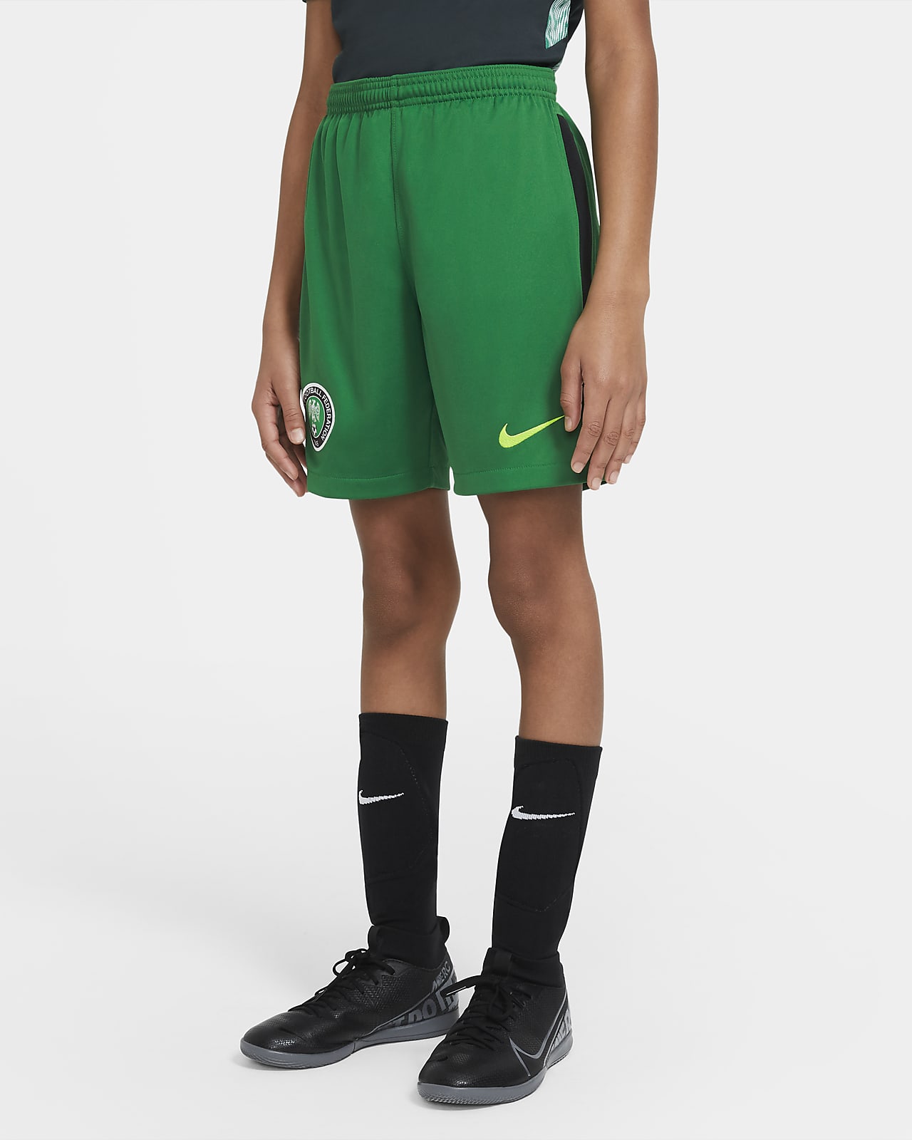 nike black football shorts junior