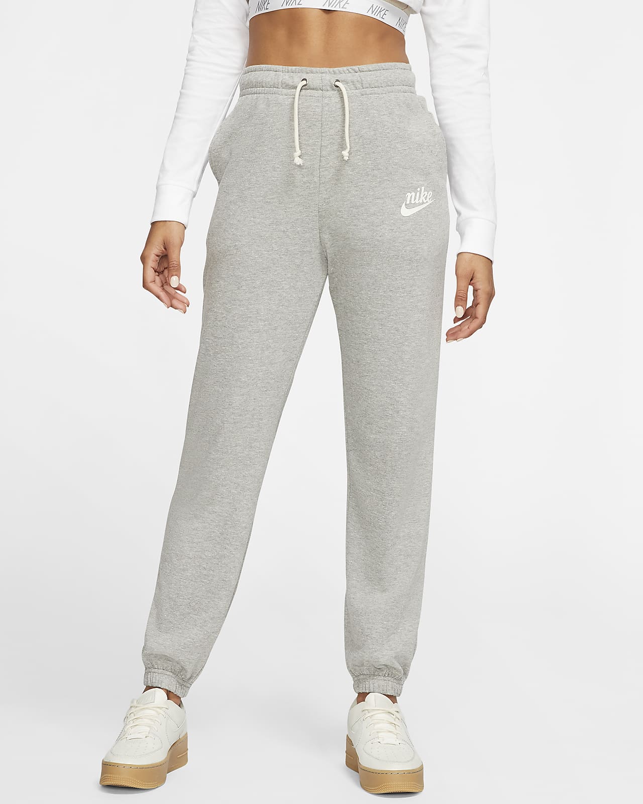 pantalon nike gris femme