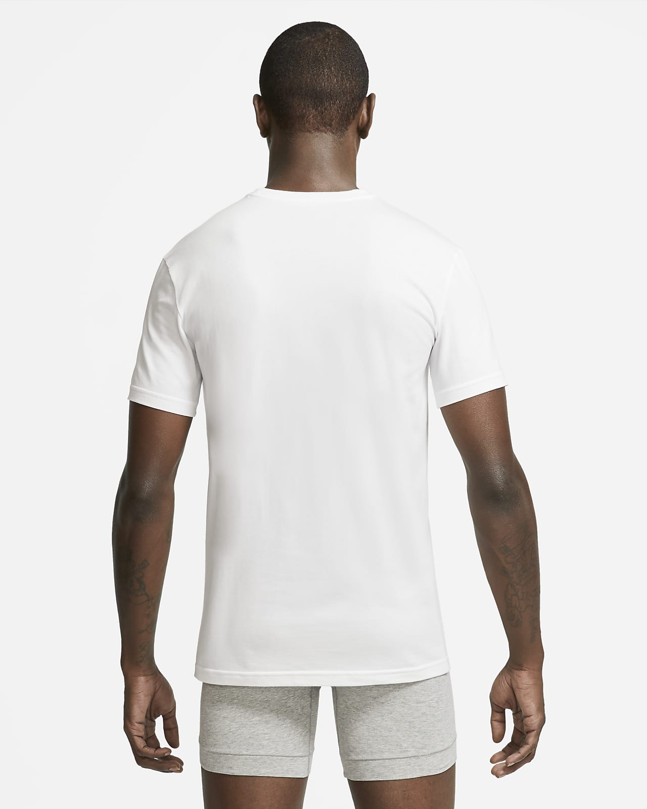 Snocks Camiseta Interior Hombre Cuello Redondo Blanco 4X 