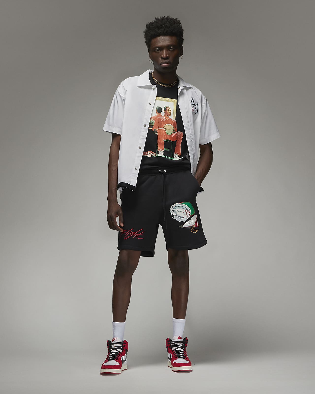 Jordan Artist Series by Jacob Rochester Men's Fleece Shorts. Nike CH
