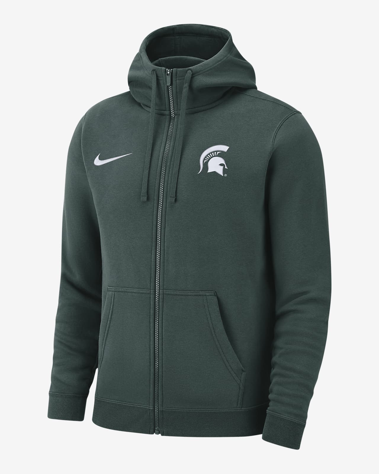 Michigan State Club Fleece Men's Nike College Full-Zip Hoodie