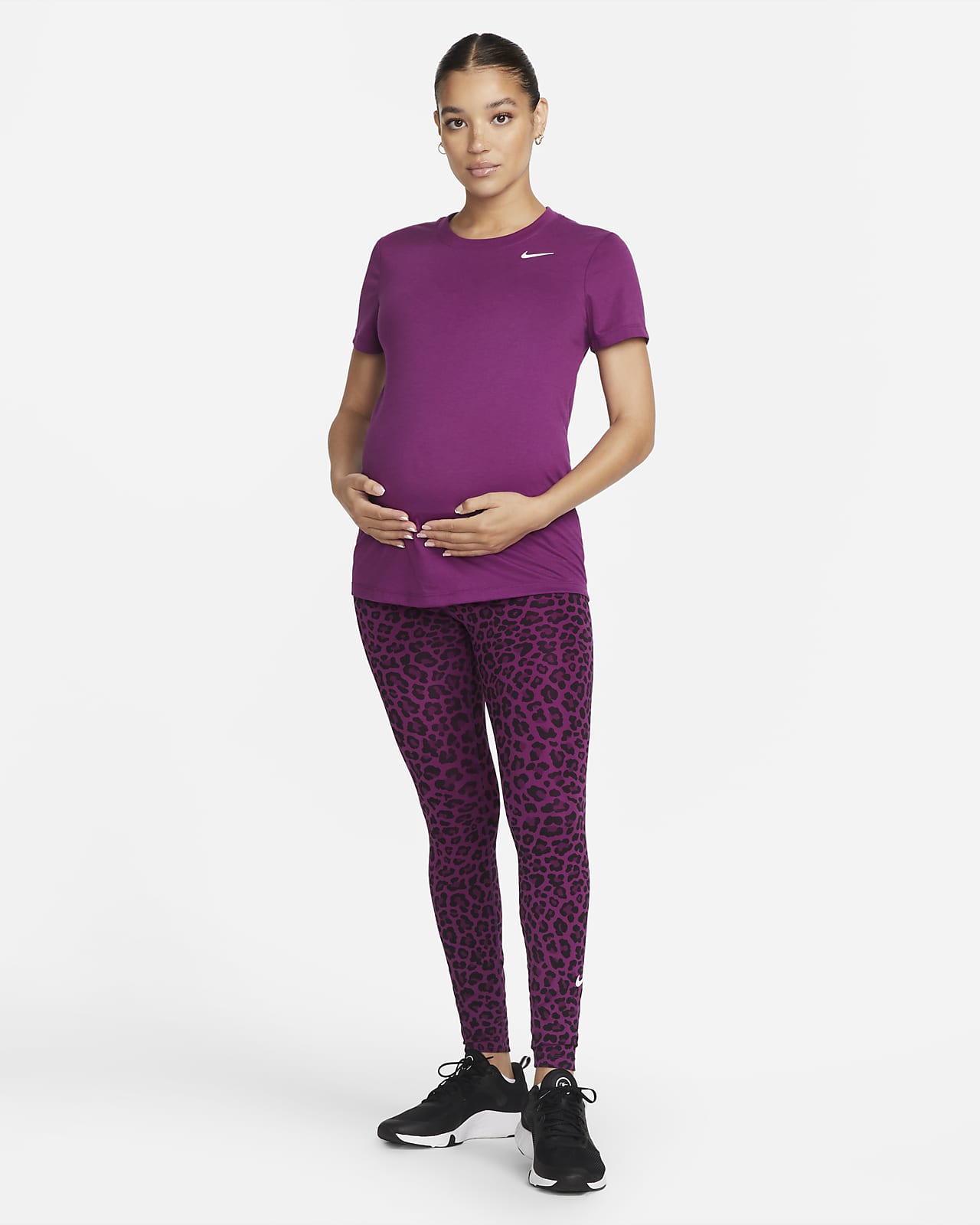 maak een foto Beter Zeker Nike One (M) Women's High-Waisted Leopard Print Leggings (Maternity). Nike .com