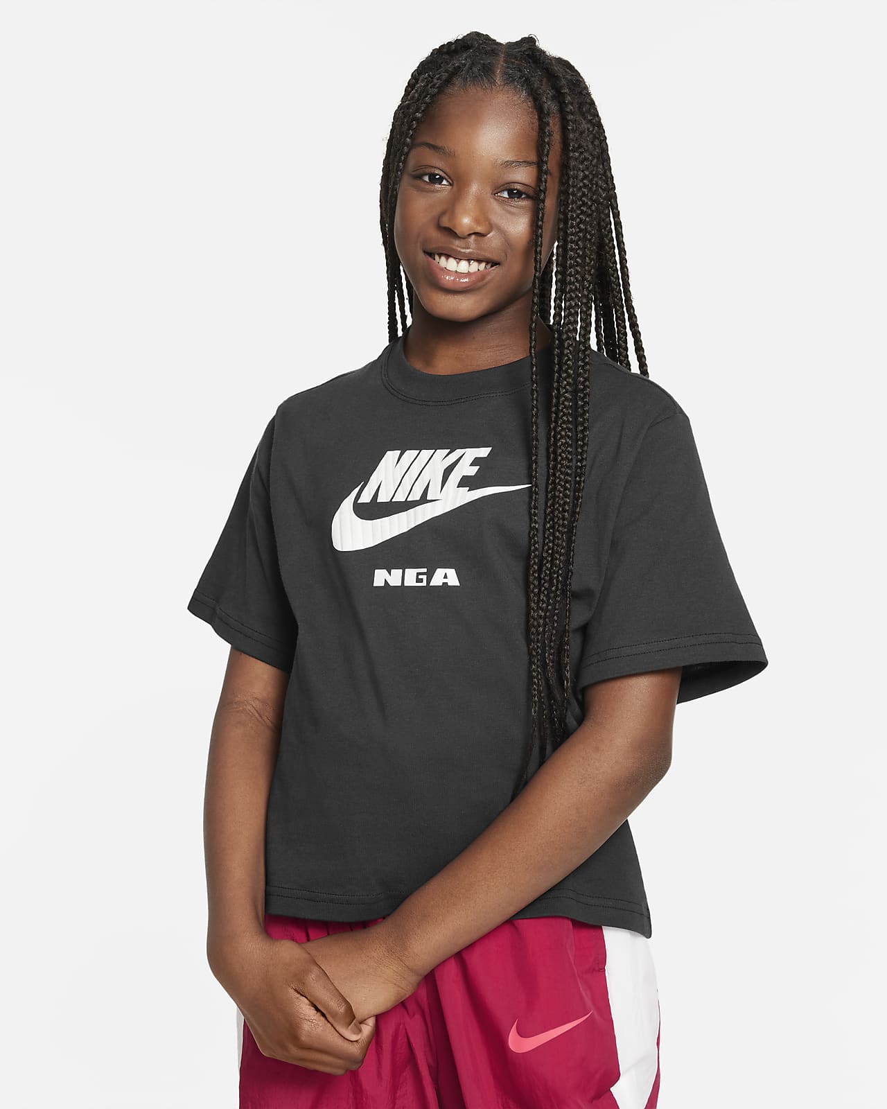 Playera Nike para niñas talla grande Nigeria