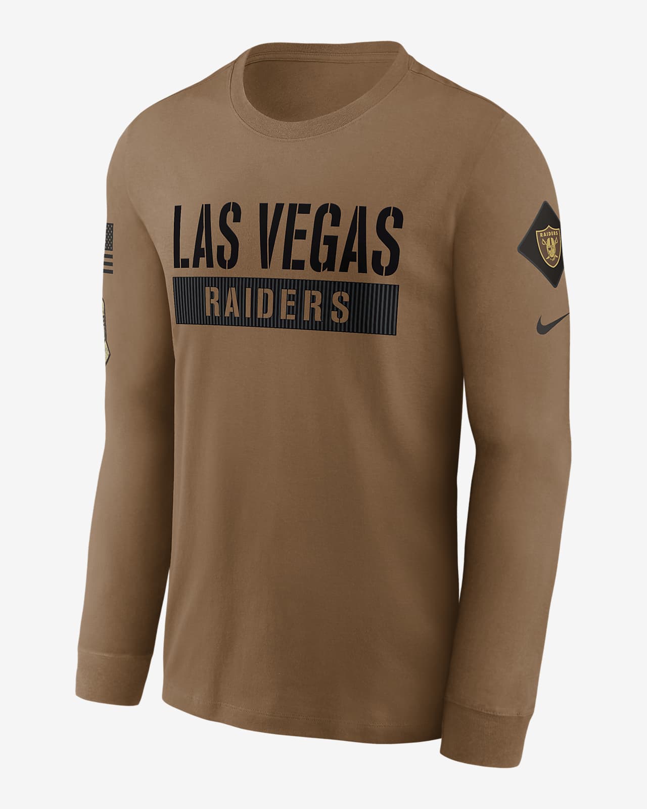 Las Vegas Raiders Nike Women's 2023 Salute to Service Long Sleeve T-Shirt -  Brown