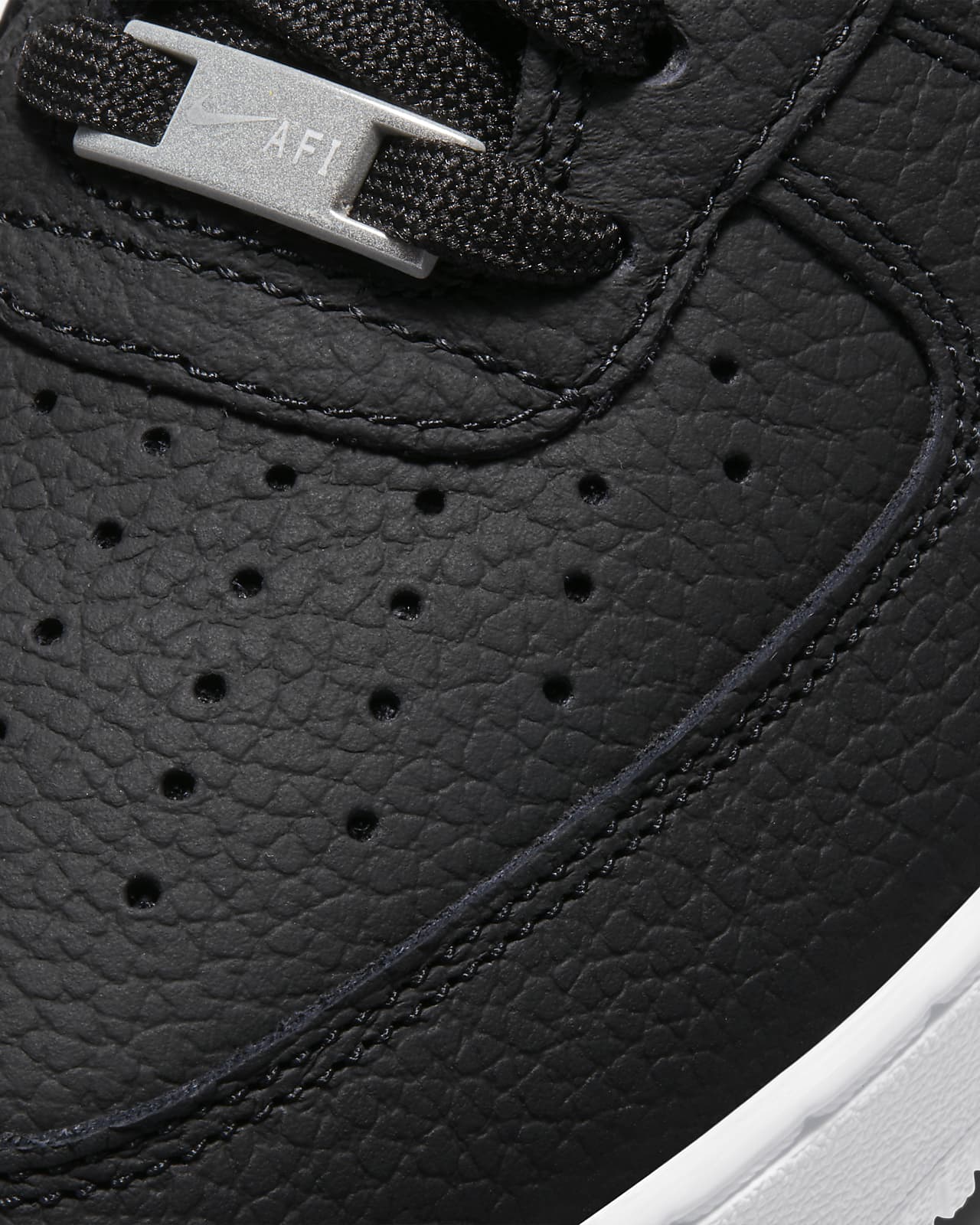 nike air force 1 black and white leather