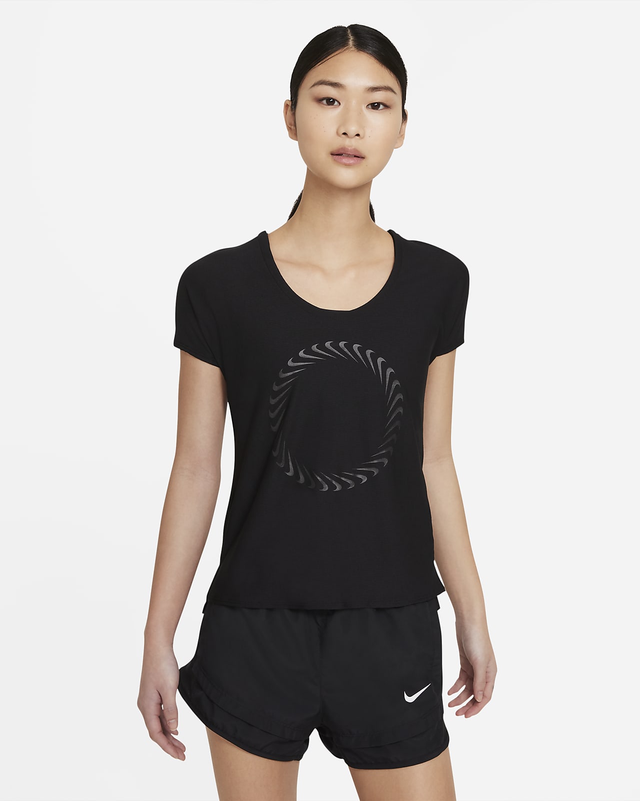 Nike Icon Clash Miler Women S Short Sleeve Running Top Nike Jp