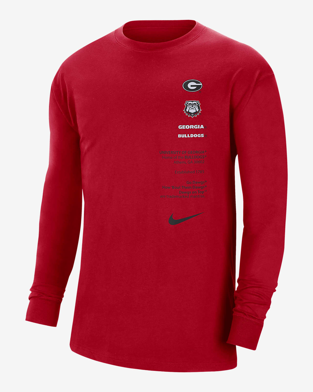 Nike College Max 90 (Georgia) Men's Long-Sleeve T-Shirt. Nike.com