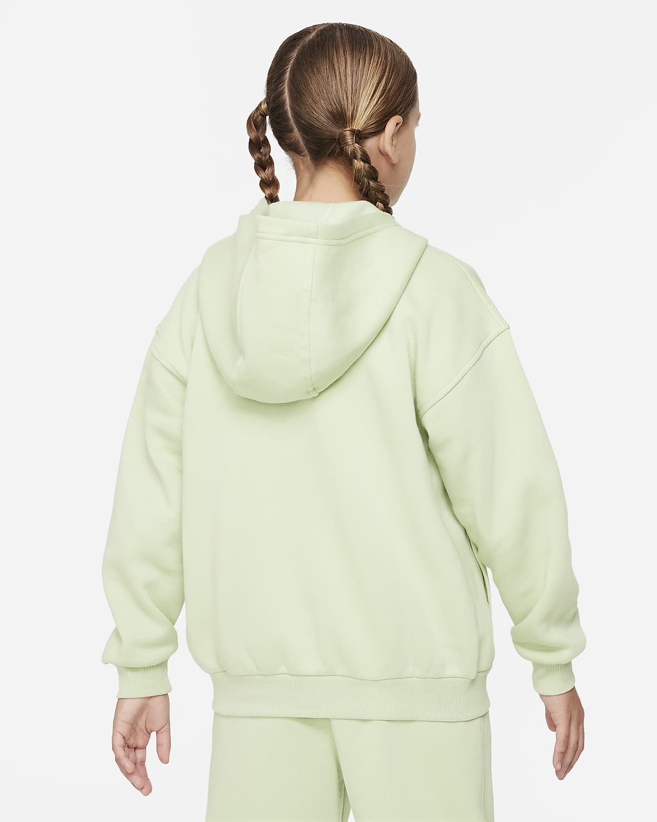 Nike Sportswear Club Fleece Older Kids' (Girls') Oversized Full-Zip Hoodie.  Nike SI