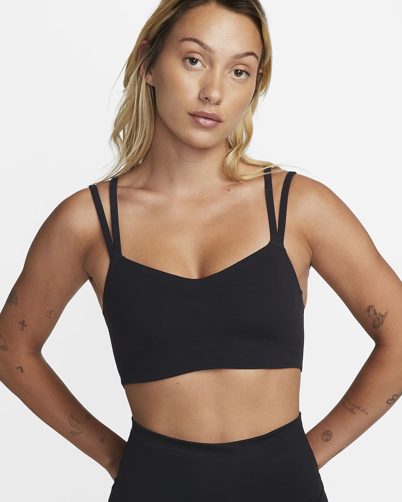 Nike Performance ALATE CURVE - Medium support sports bra - black