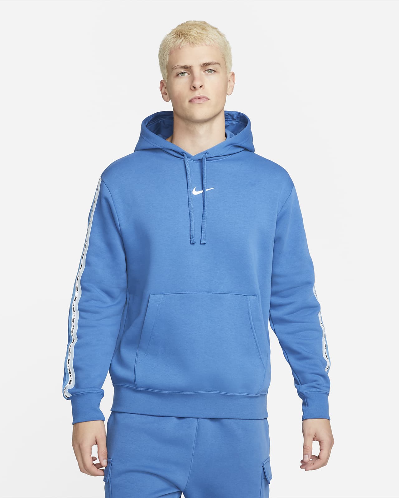 nike overhead hoodie blue