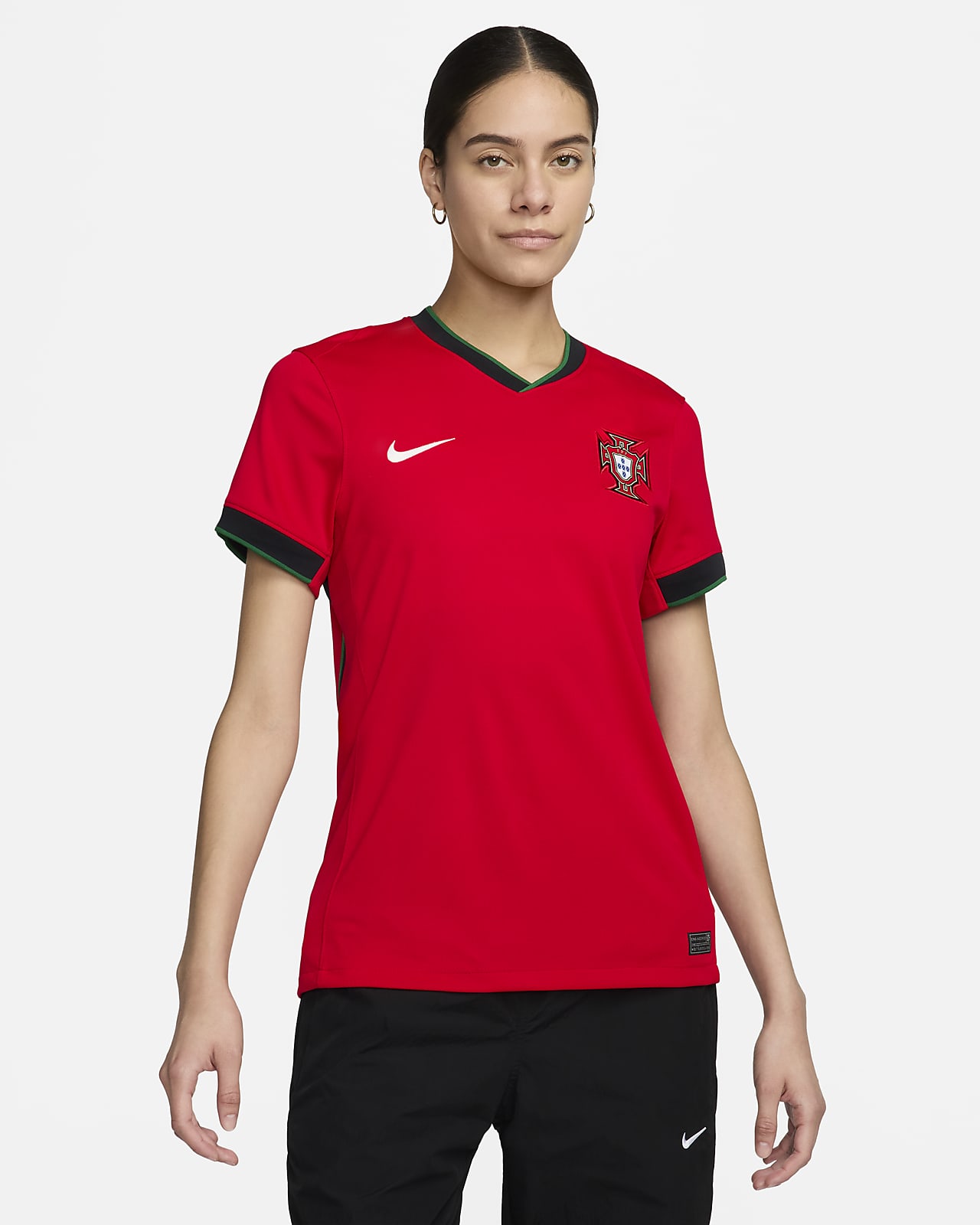 Jersey de fútbol Nike Dri-FIT Replica de Portugal (equipo para hombre) local 2024/25 Stadium para mujer