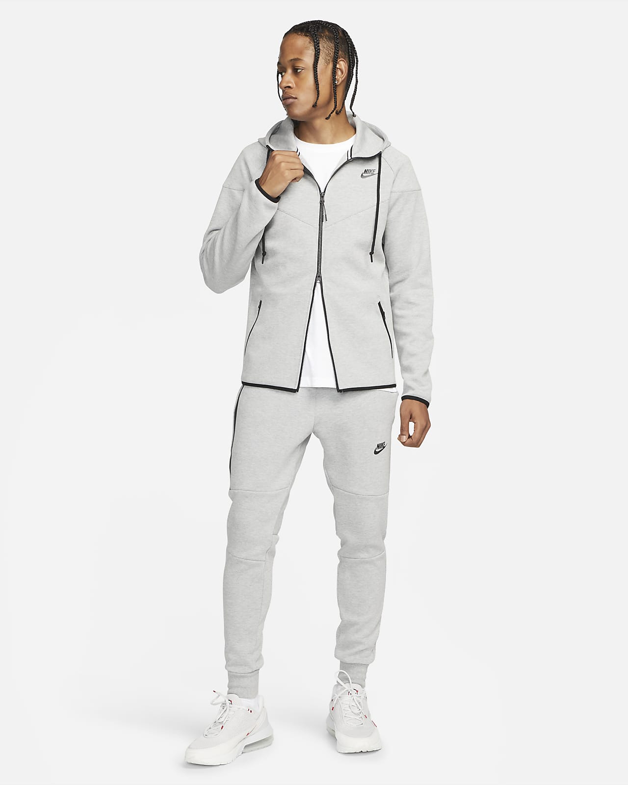 Ensemble nike tech fleece gris sales