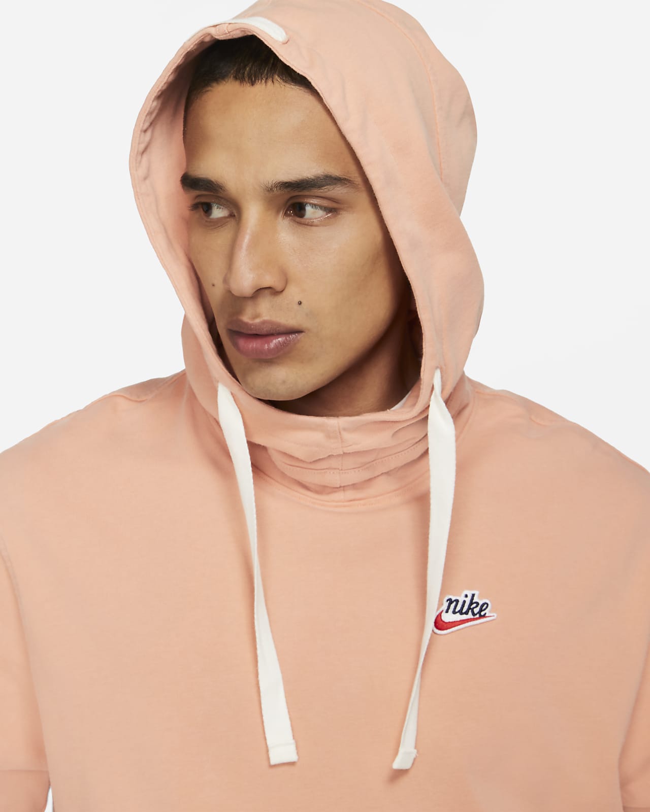 Nike heritage overhead hoodie pink cheap
