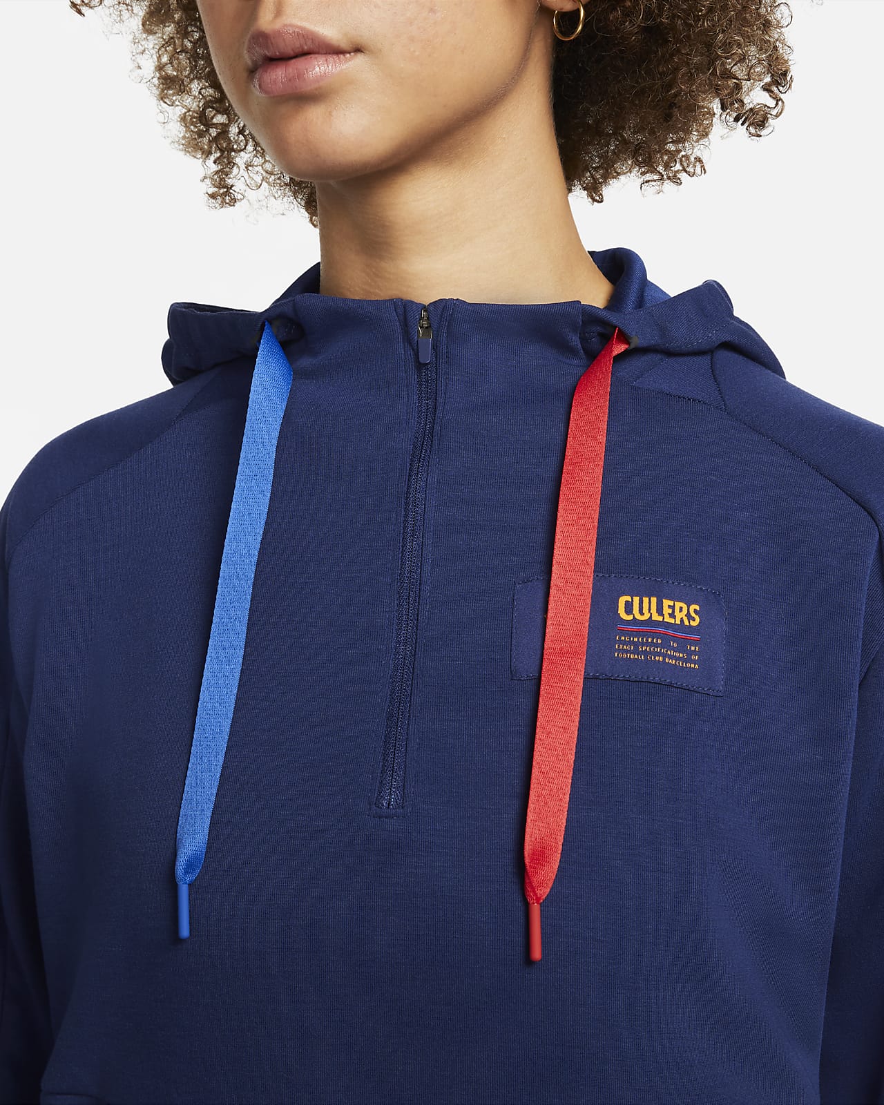 FC Barcelona Sudadera con capucha de fútbol para viaje con media cremallera  Nike Dri-FIT - Mujer. Nike ES