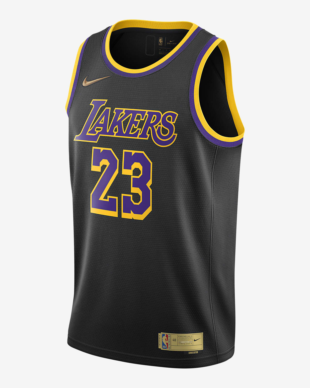 Los Angeles Lakers Earned Edition Men's Nike NBA Swingman Jersey