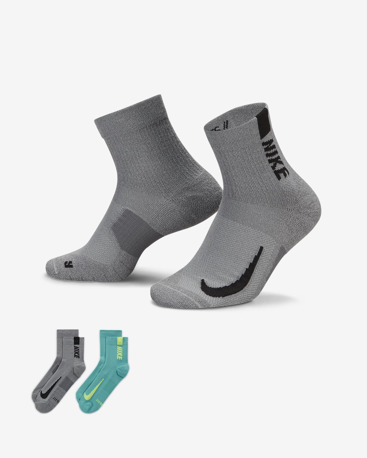 Nike Multiplier Enkelsokken voor hardlopen (2 paar). Nike NL