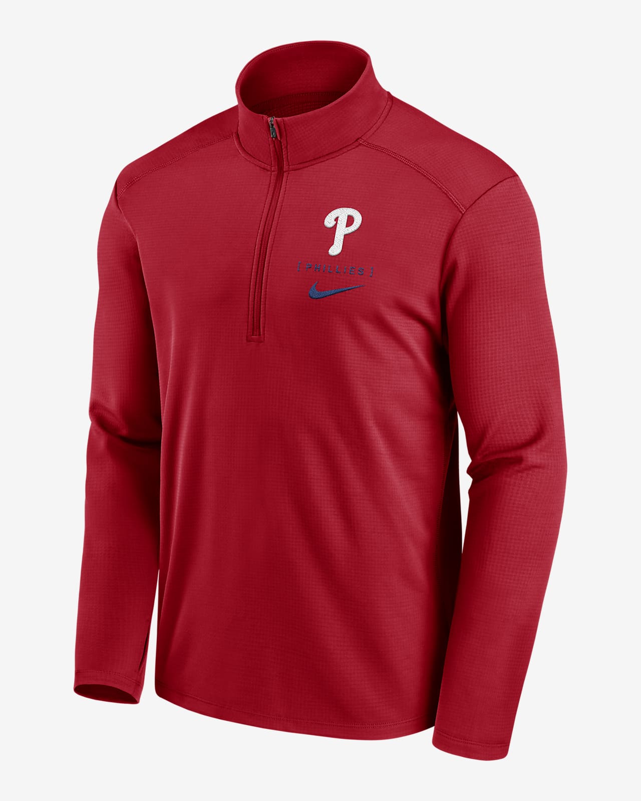 Chamarra Nike Dri-FIT de la MLB con medio cierre para hombre Philadelphia Phillies Franchise Logo Pacer